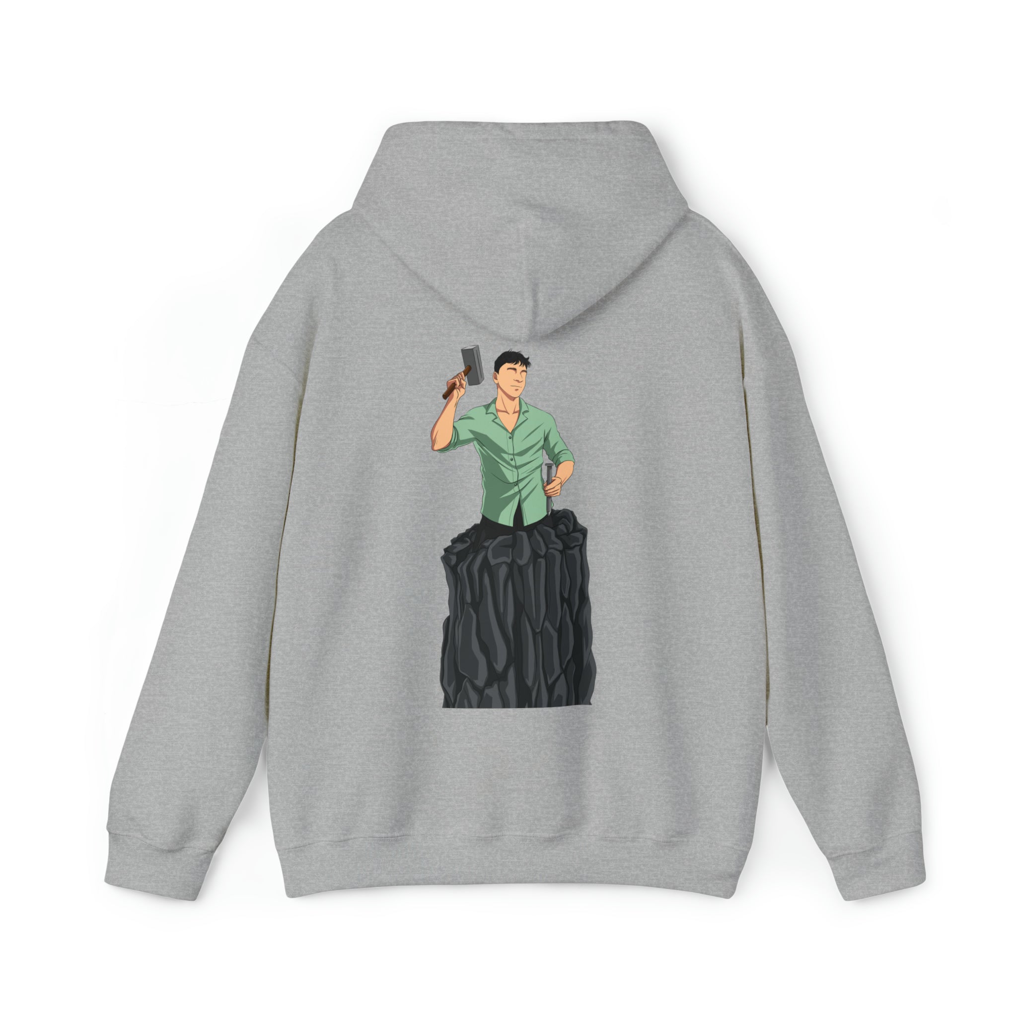 A person working hard to better his/herself - Heavy Blend™ Self-Made Hoodie - Man #15