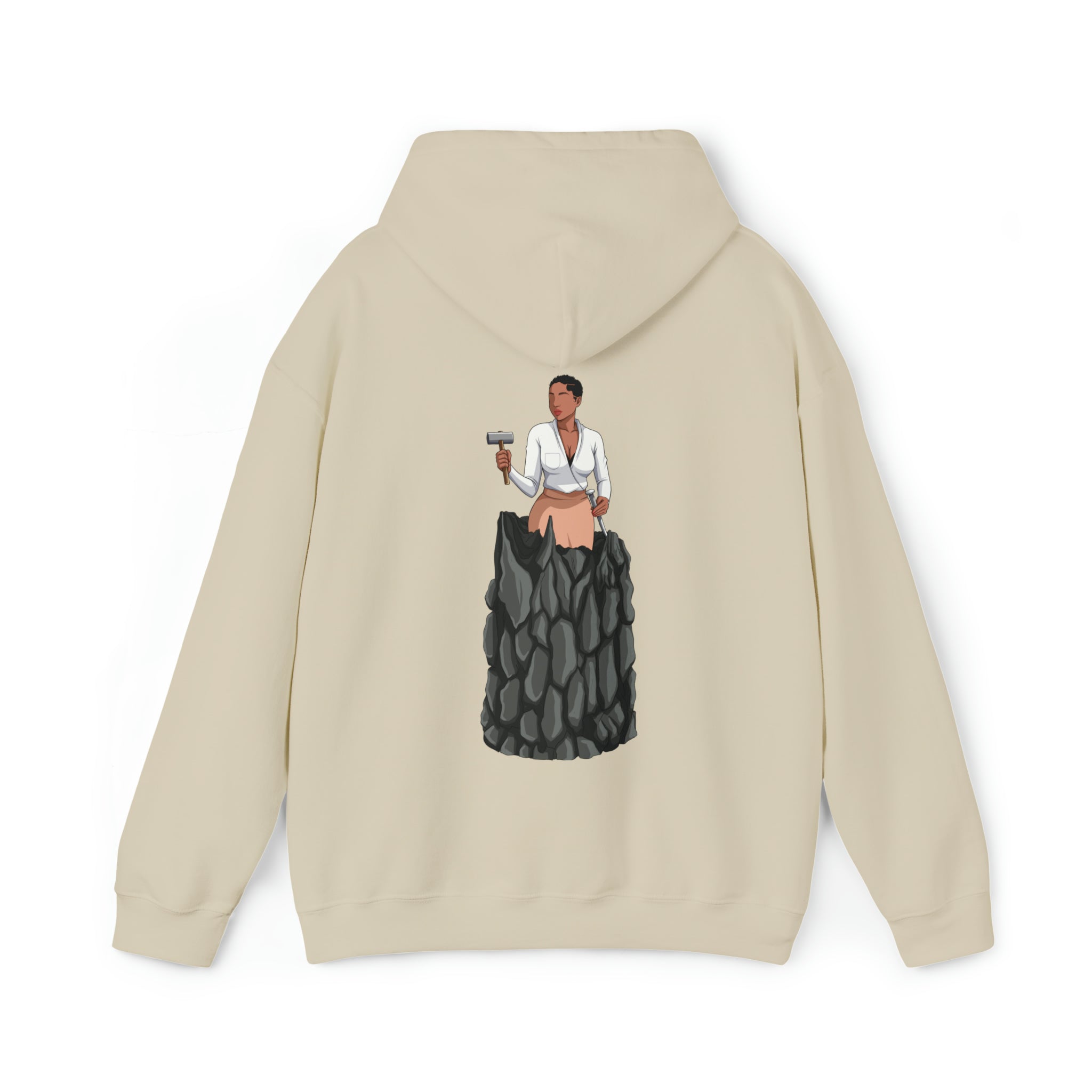 A person working hard to better his/herself - Heavy Blend™ Self-Made Hoodie - woman #1 - Breakthrough Collection