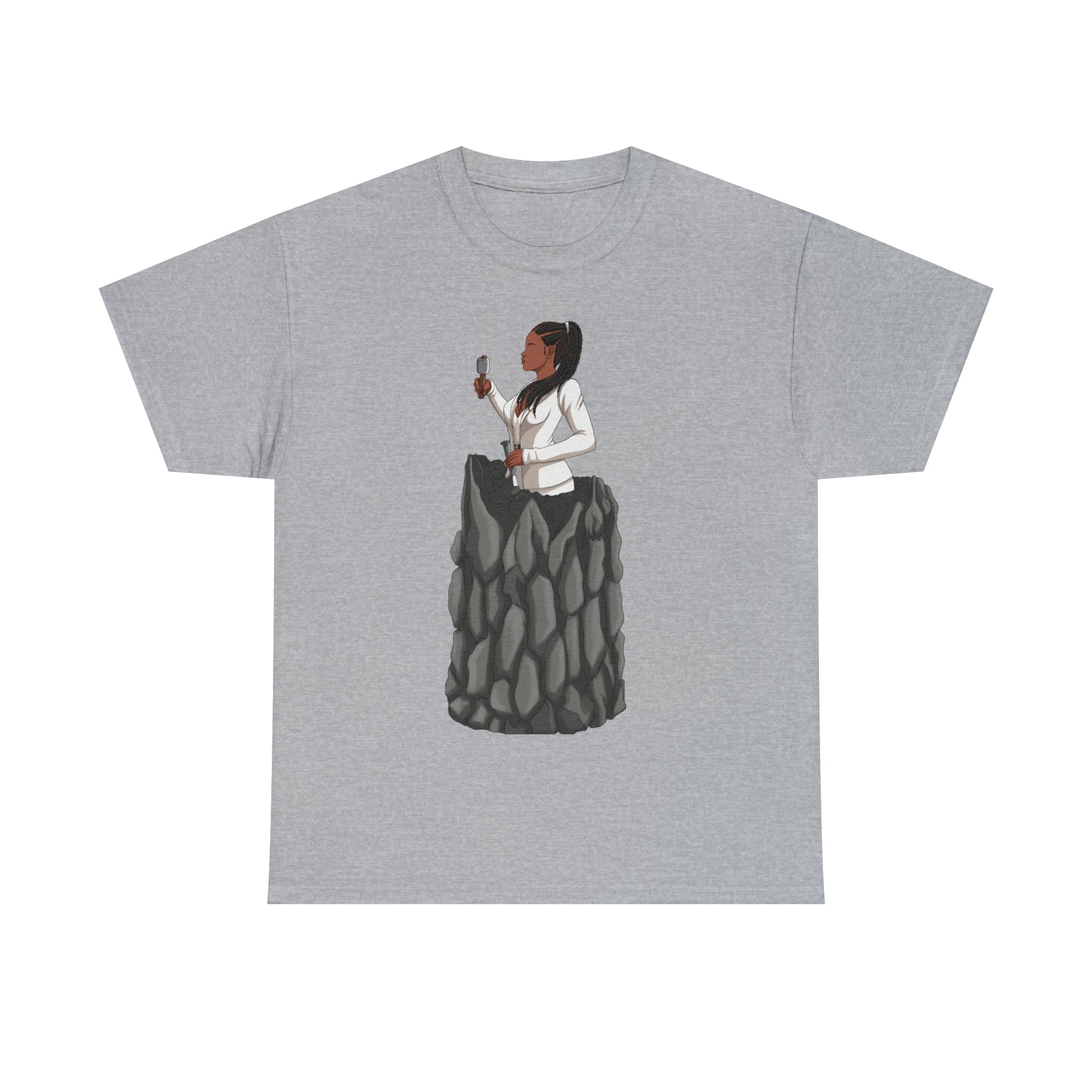 A person working hard to better his/herself - Heavy Cotton Self-Made T-shirt - self-made woman #4 - Breakthrough Collection