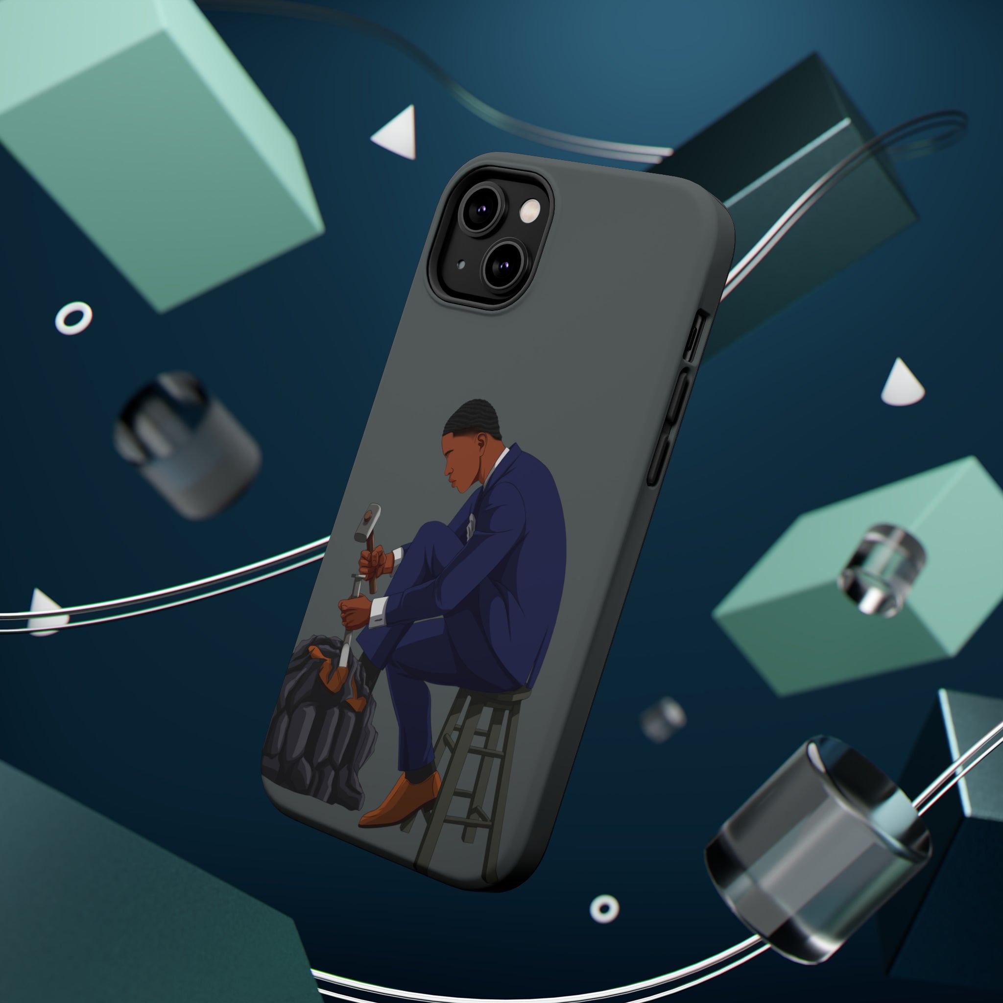 A person working hard to better his/herself - MagSafe Tough Case - Self-Made Man #11 - Breakthrough Collection