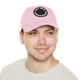 A person working hard to better his/herself - Self-Made Entrepreneur Hat with Leather Patch (Round) - Breakthrough Collection