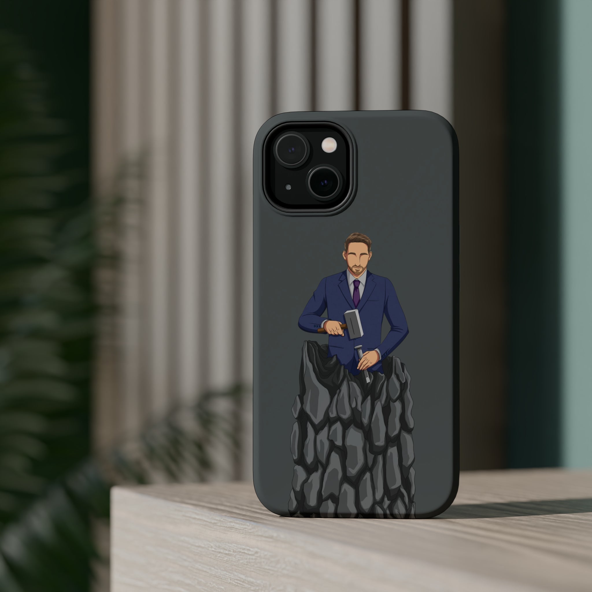 A person working hard to better his/herself - MagSafe Tough Case - Self-Made Man #8 - Breakthrough Collection