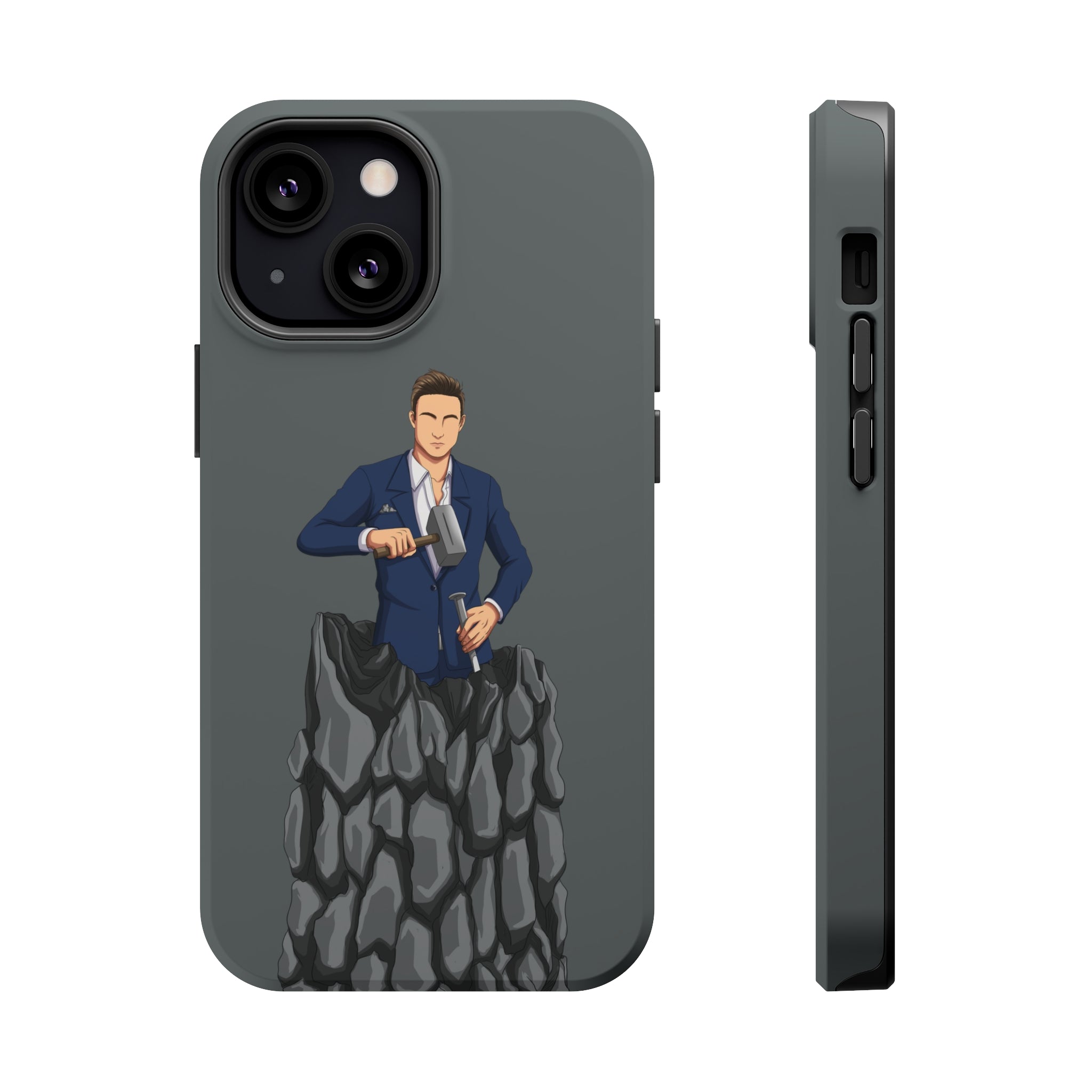 A person working hard to better his/herself - MagSafe Tough Case - Self-Made Man #5 - Breakthrough Collection