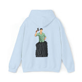 A person working hard to better his/herself - Heavy Blend™ Self-Made Hoodie - Man #15