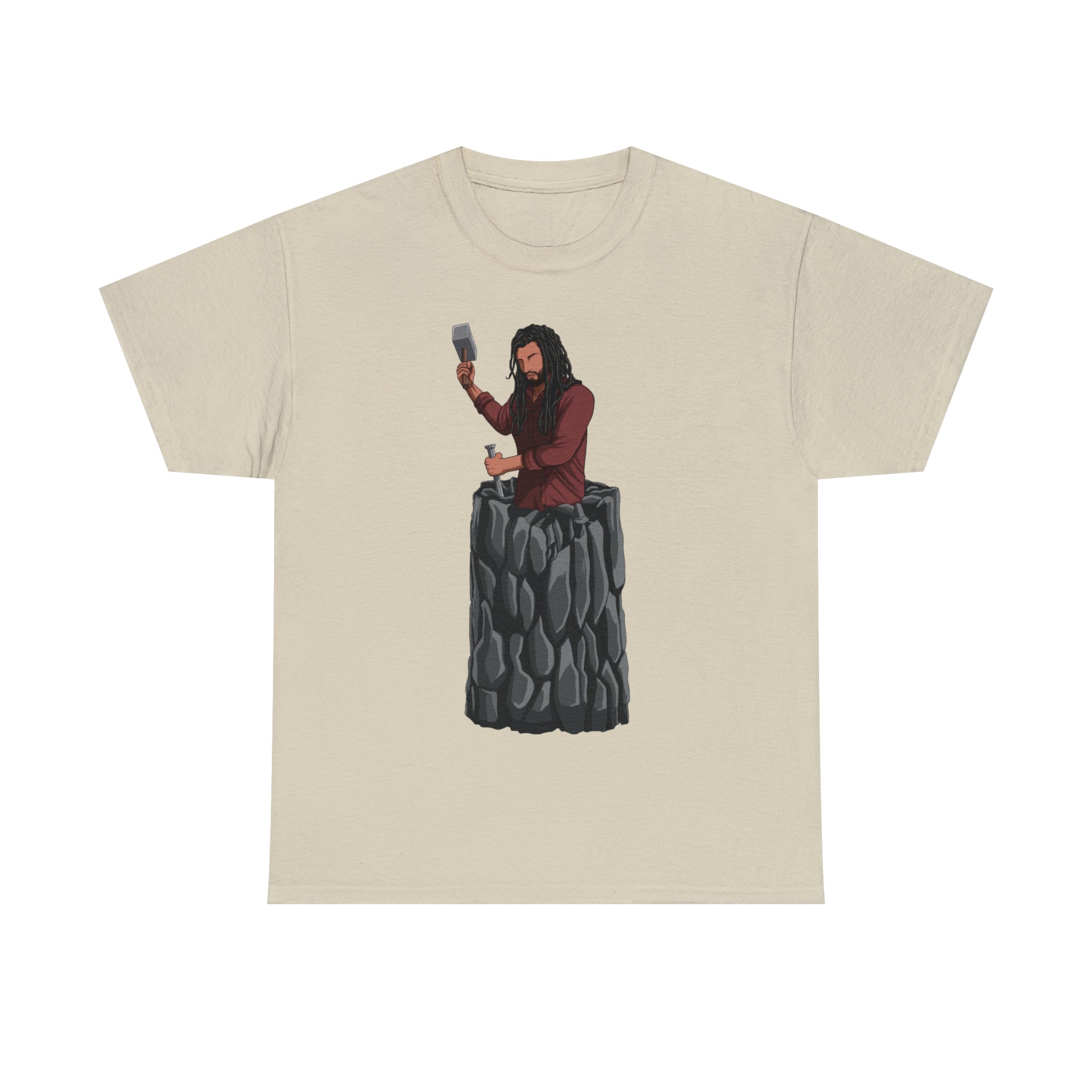 A person working hard to better his/herself - Heavy Cotton Self-Made T-shirt - Self-Made Man #2 - Breakthrough Collection