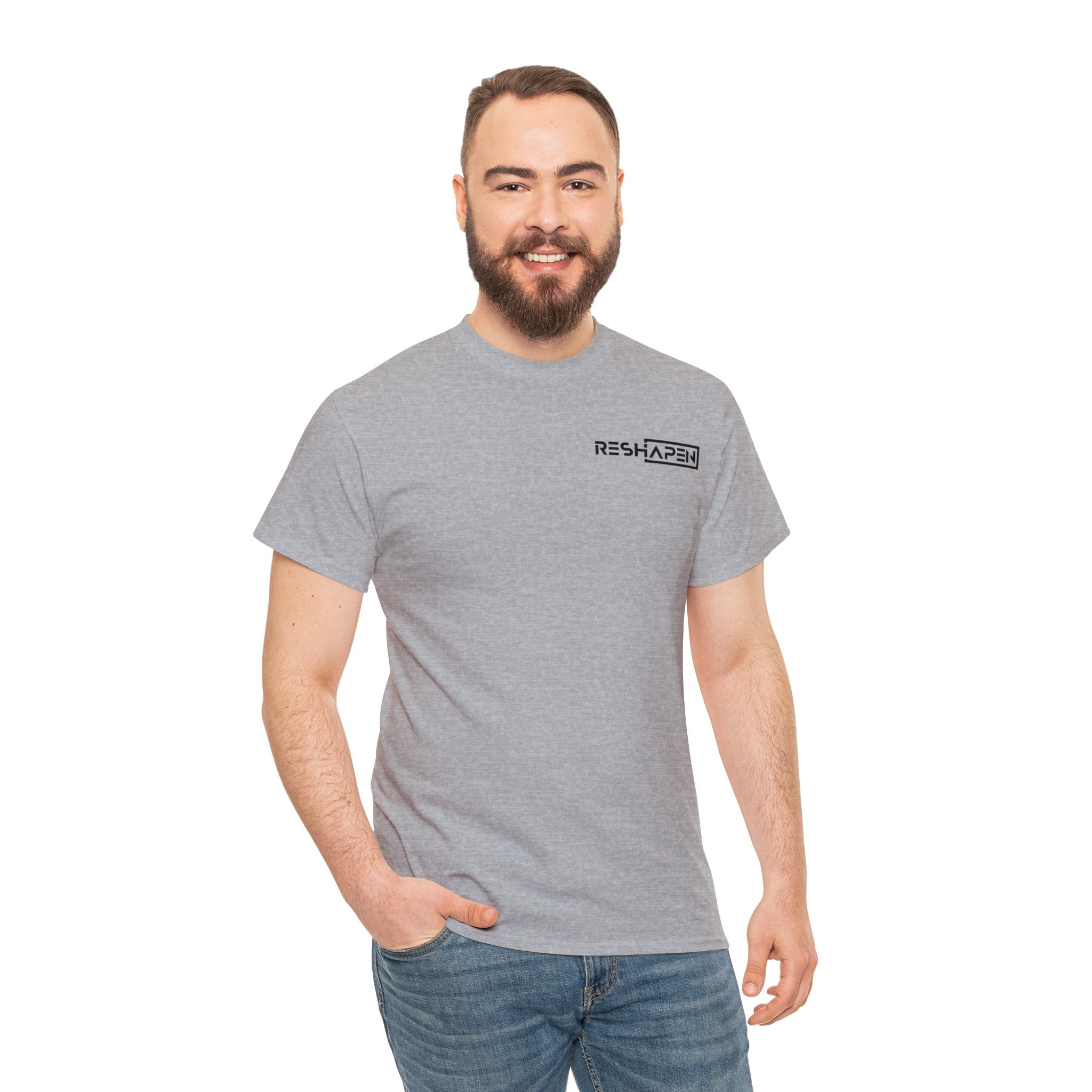 A person working hard to better his/herself - Heavy Cotton Self-Made T-shirt - Reshapen