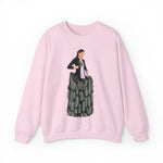 A person working hard to better his/herself - Self-Made Sweatshirt Heavy Blend™ Crewneck - woman #8 - Breakthrough Collection