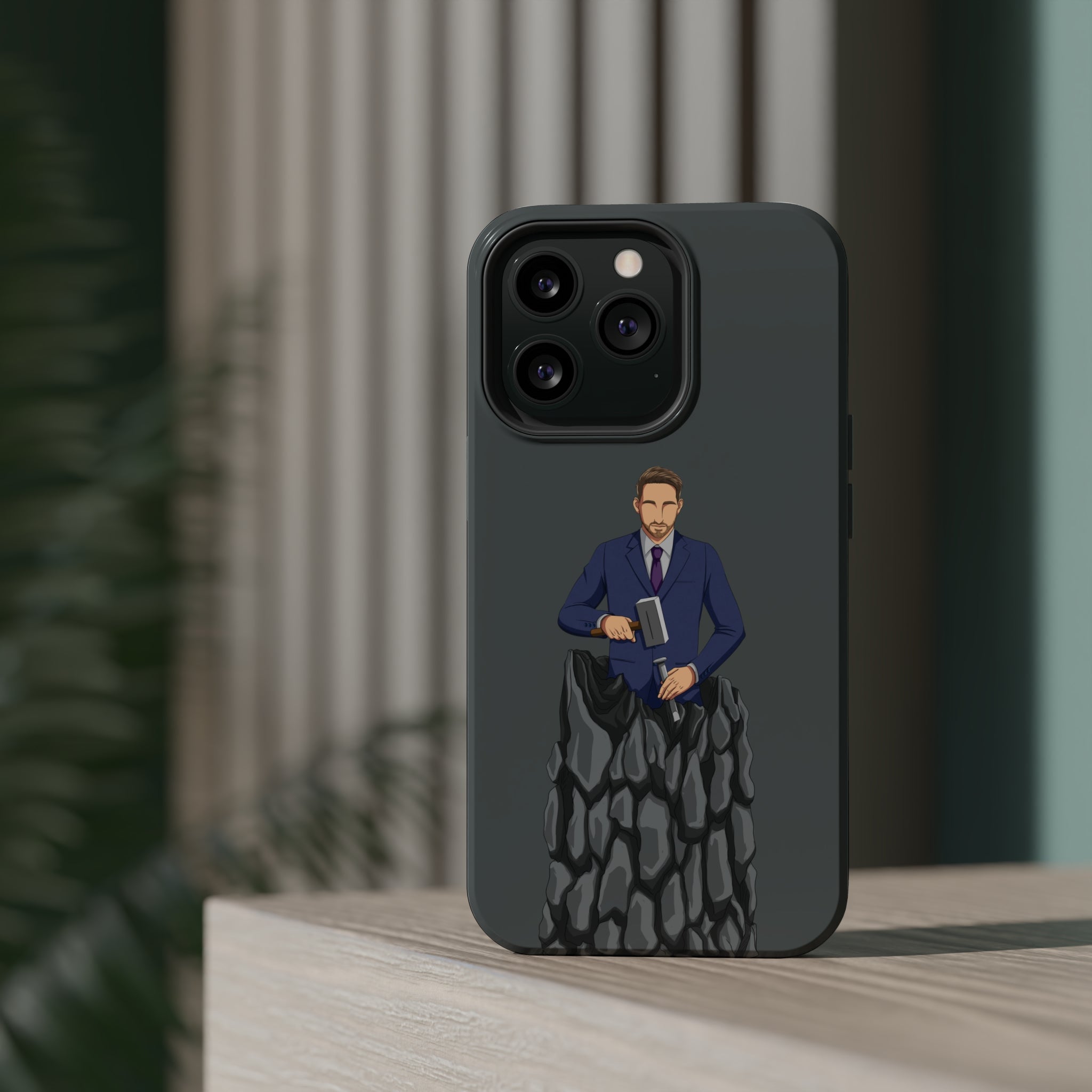 A person working hard to better his/herself - MagSafe Tough Case - Self-Made Man #8 - Breakthrough Collection