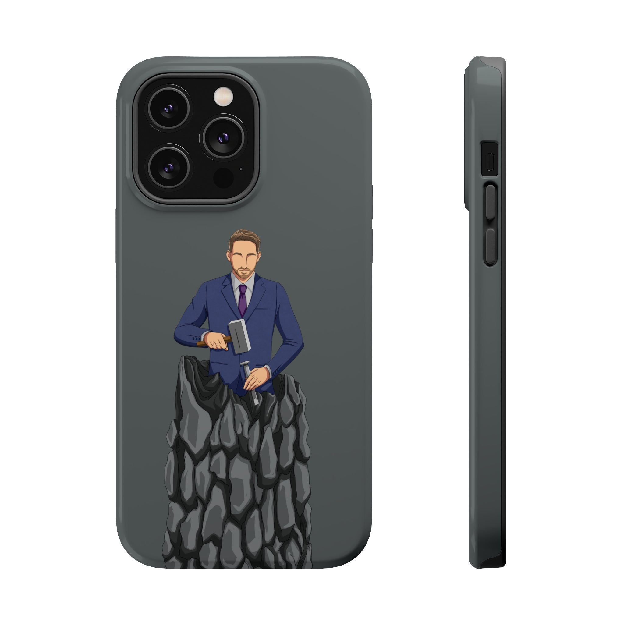 A person working hard to better his/herself - MagSafe Tough Case - Self-Made Man #8 - Breakthrough Collection
