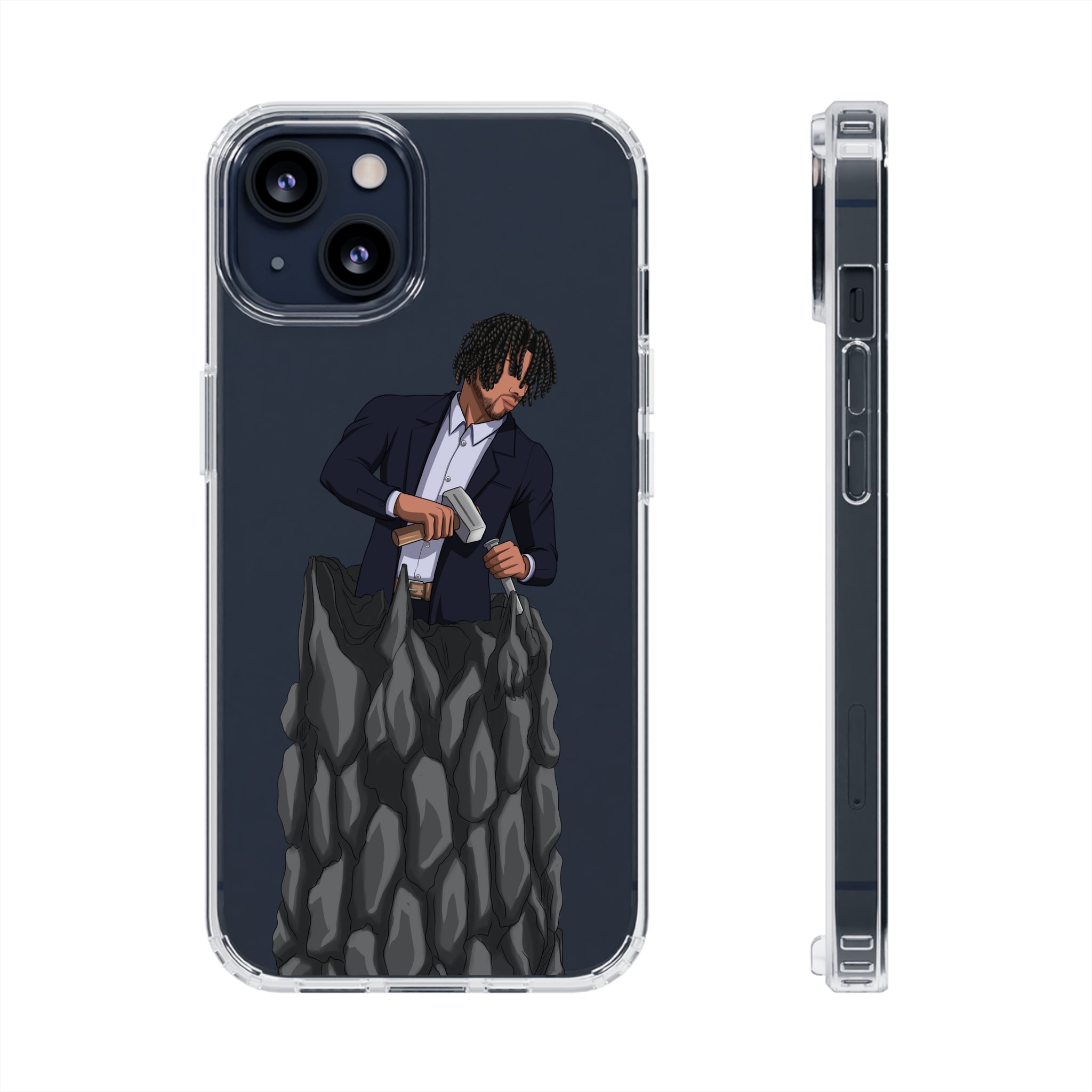A person working hard to better his/herself - Clear Case - Self-Made Man #4 - Breakthrough Collection