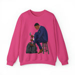 A person working hard to better his/herself - Self-Made Sweatshirt Heavy Blend™ Crewneck - Man #11 - Breakthrough Collection