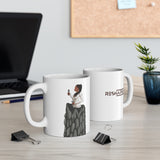 A person working hard to better his/herself - Ceramic Mug 11oz - Self-Made Woman #4 - Breakthrough Collection