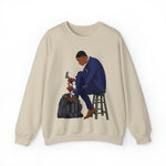 A person working hard to better his/herself - Self-Made Sweatshirt Heavy Blend™ Crewneck - Man #11 - Breakthrough Collection