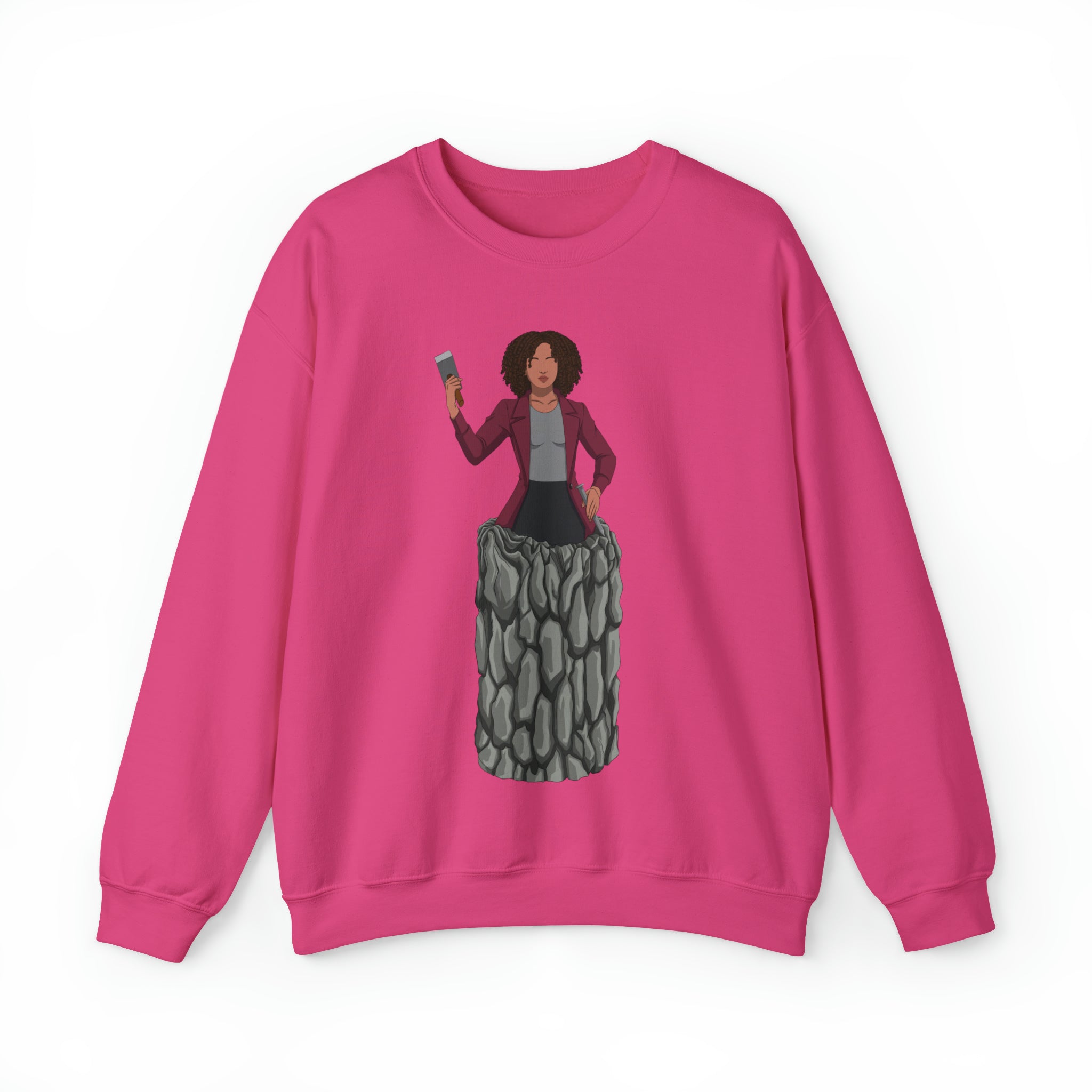 A person working hard to better his/herself - Heavy Blend™ Crewneck Sweatshirt - Woman #15 - Breakthrough Collection
