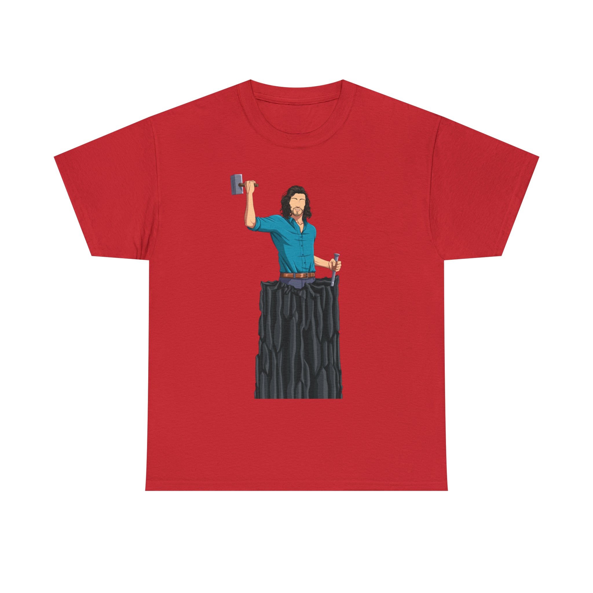 A person working hard to better his/herself - Heavy Cotton Self-Made T-shirt - Self-Made Man #10 - Breakthrough Collection
