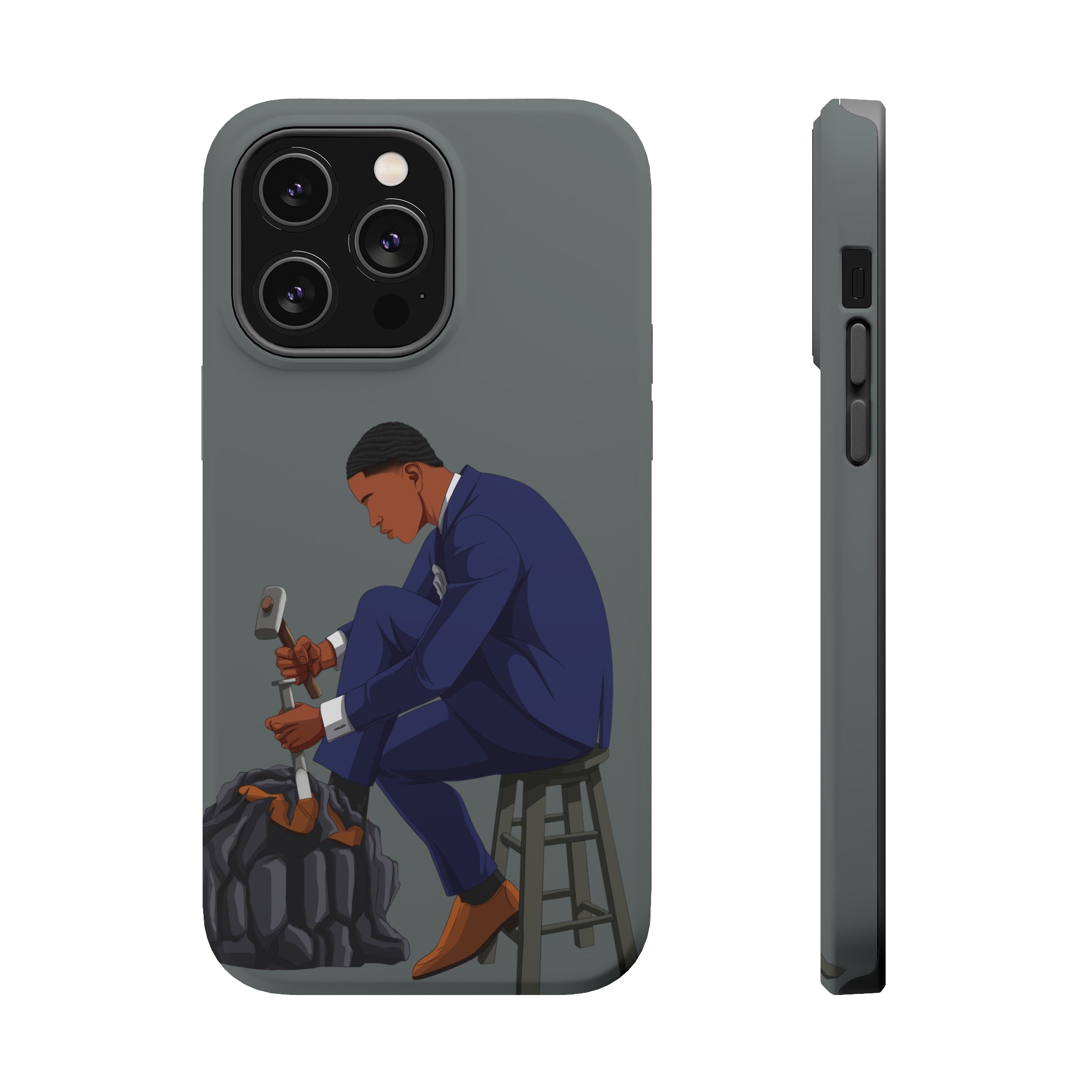 A person working hard to better his/herself - MagSafe Tough Case - Self-Made Man #11 - Breakthrough Collection