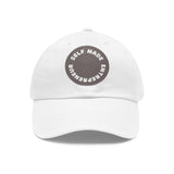 A person working hard to better his/herself - Self-Made Entrepreneur Hat with Leather Patch (Round) - Breakthrough Collection