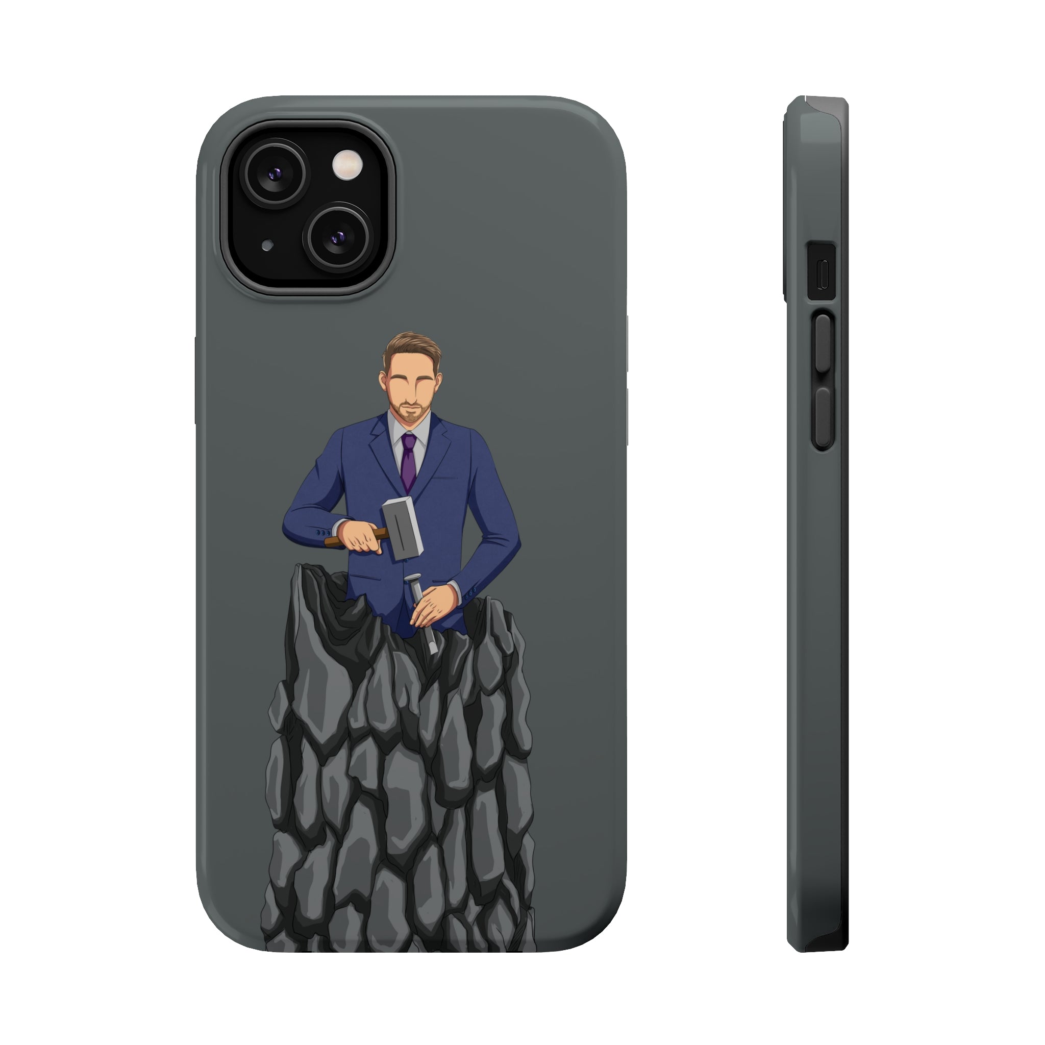 A person working hard to better his/herself - MagSafe Tough Case - Self-Made Man #8 - Breakthrough Collection