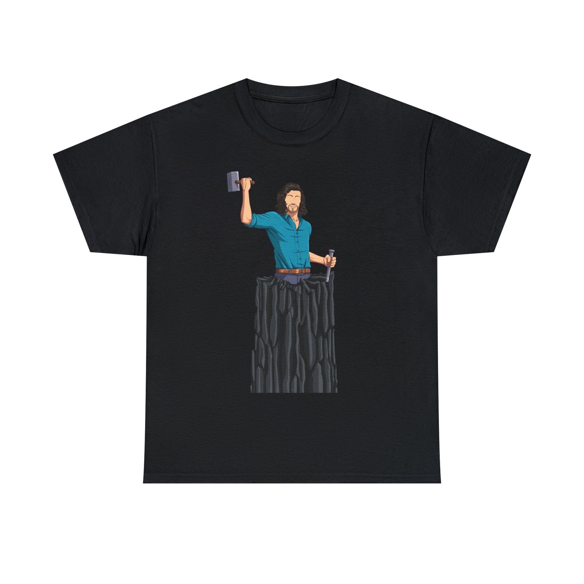 A person working hard to better his/herself - Heavy Cotton Self-Made T-shirt - Self-Made Man #10 - Breakthrough Collection