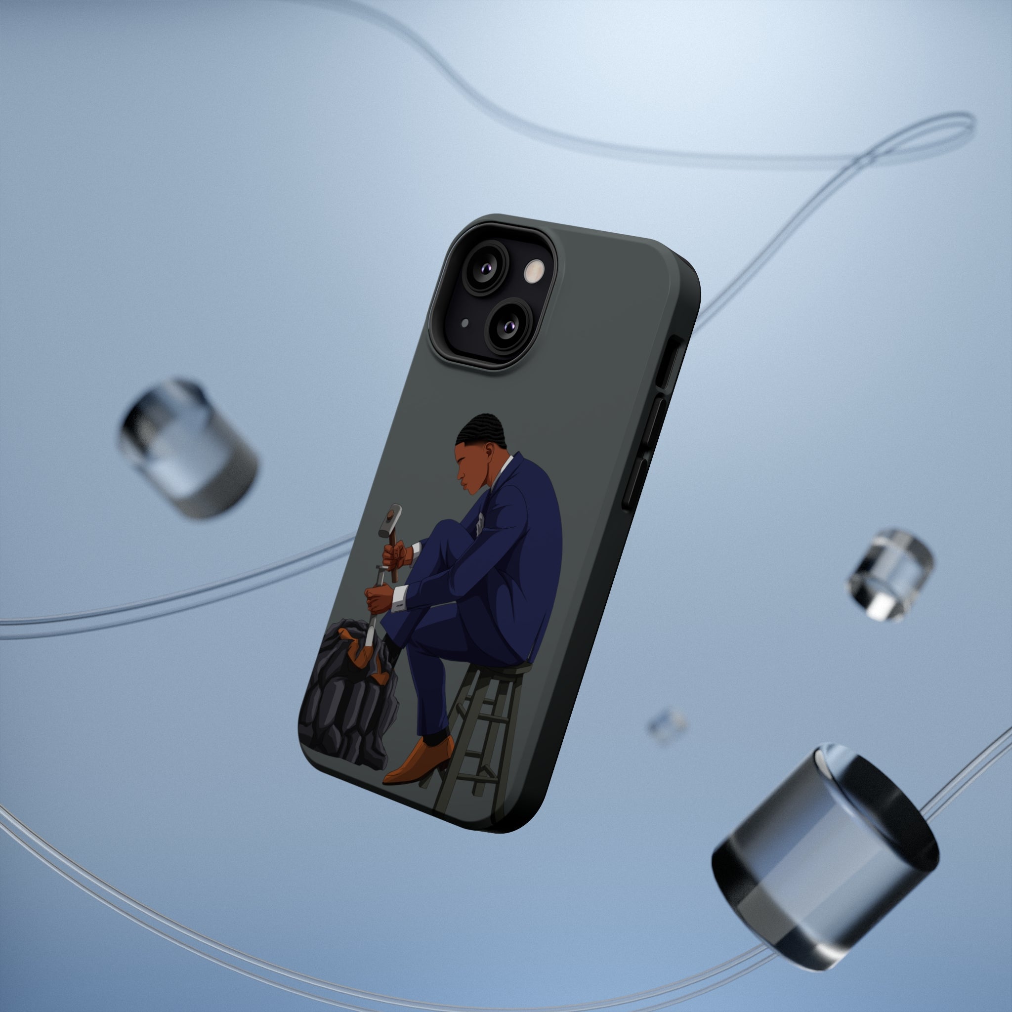 A person working hard to better his/herself - MagSafe Tough Case - Self-Made Man #11 - Breakthrough Collection