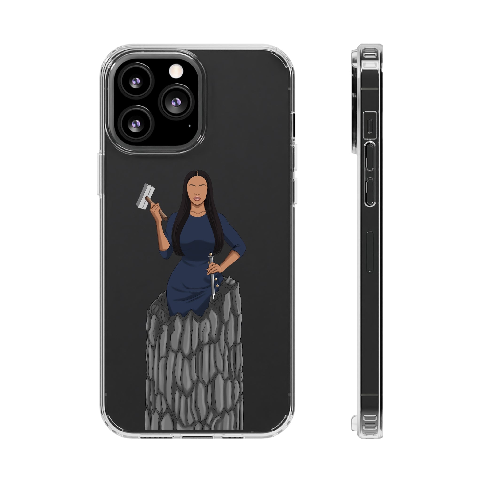 A person working hard to better his/herself - Clear Case - Self-Made Woman #9 - Breakthrough Collection