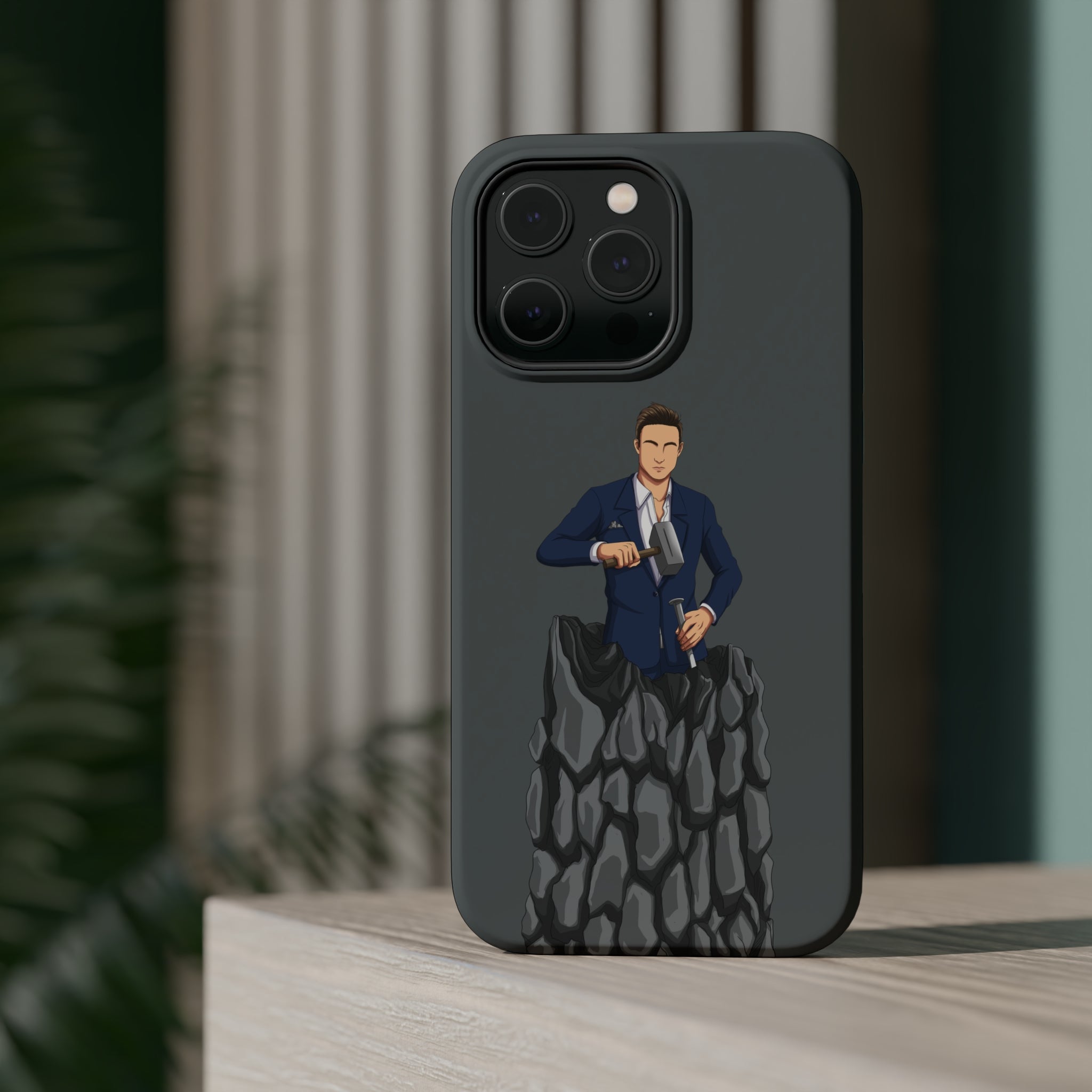 A person working hard to better his/herself - MagSafe Tough Case - Self-Made Man #5 - Breakthrough Collection