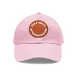 A person working hard to better his/herself - Self-Made Entrepreneur Hat with Leather Patch (Round) - Breakthrough Collection