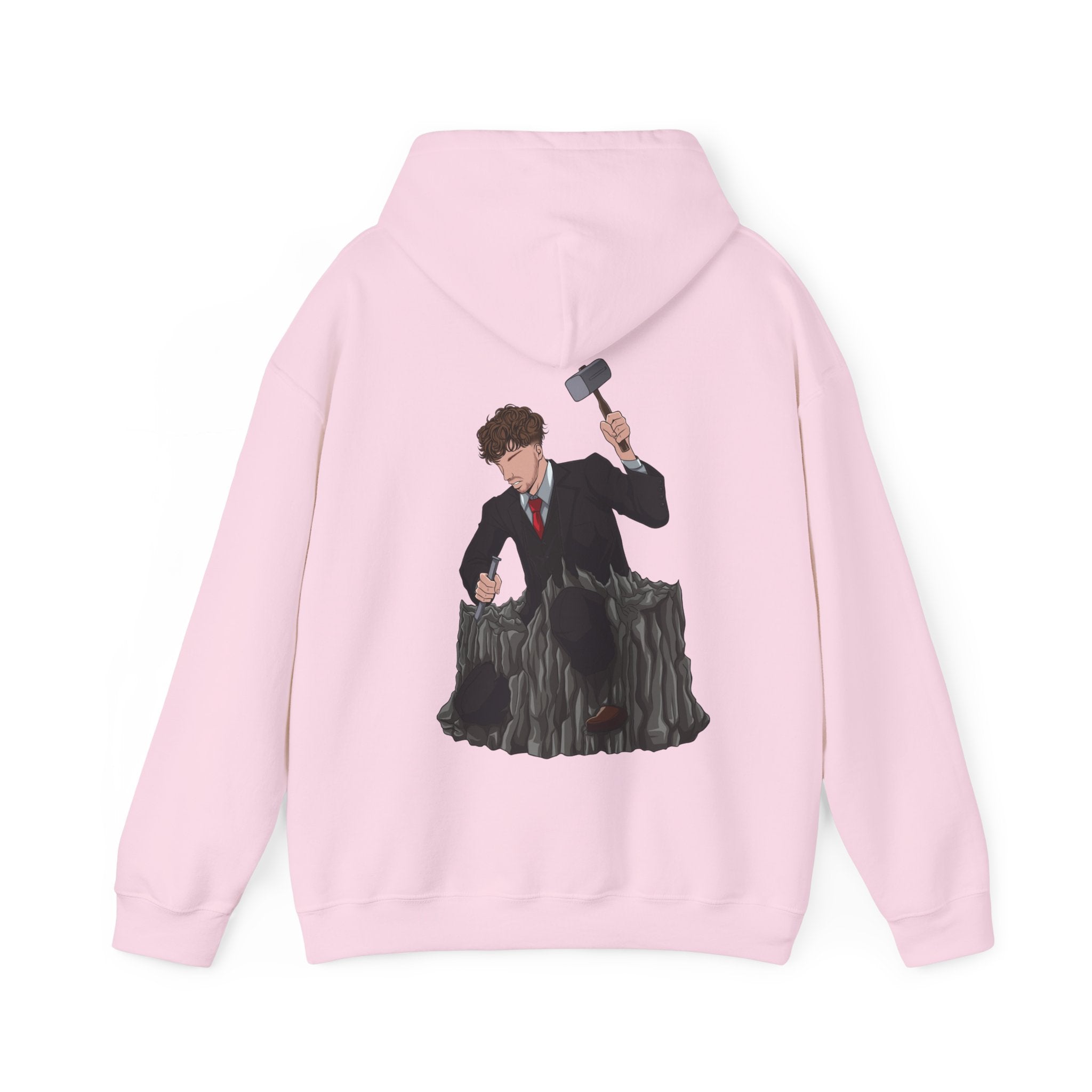 A person working hard to better his/herself - Heavy Blend™ Hoodie - Man #17 - Breakthrough Collection