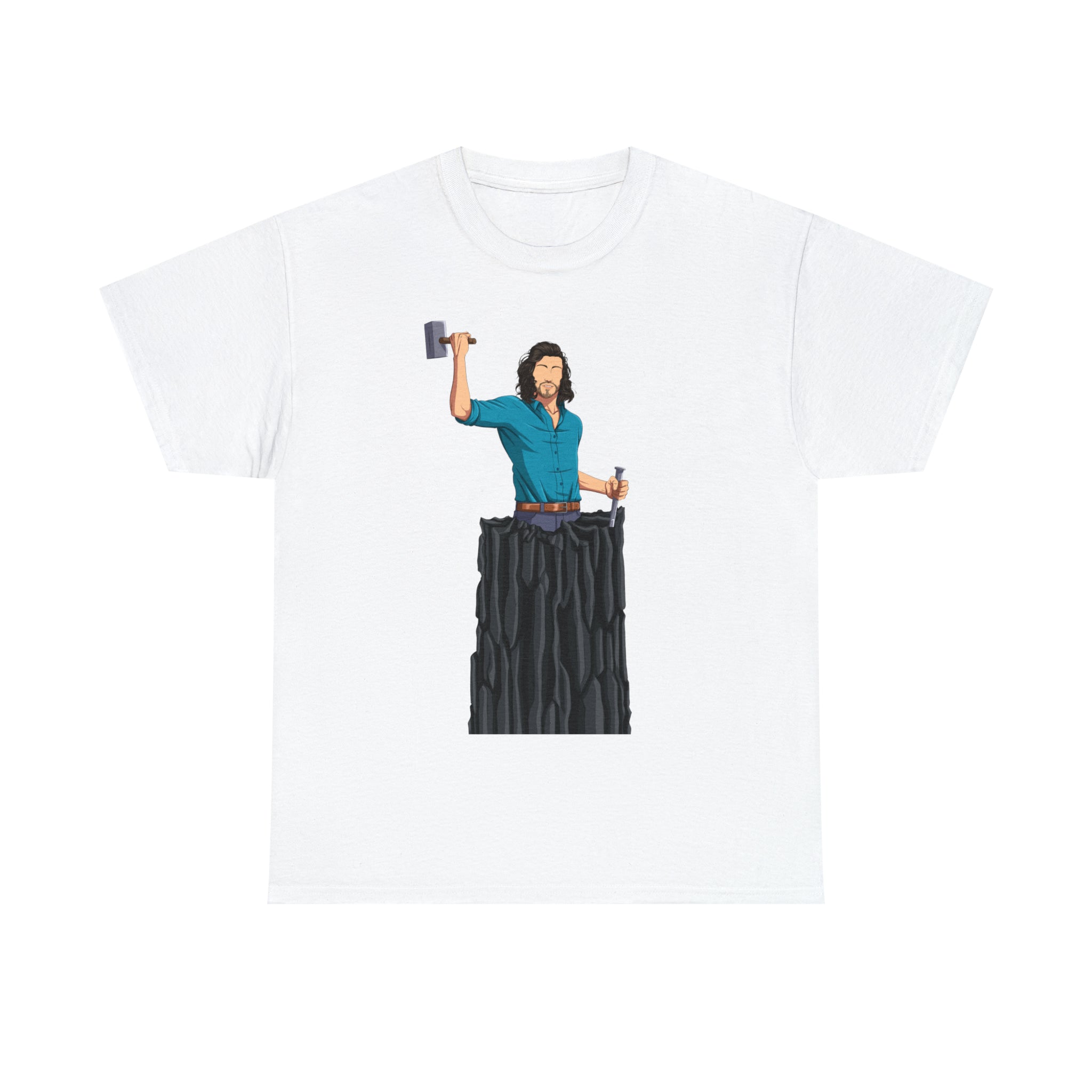A person working hard to better his/herself - Heavy Cotton Self-Made T-shirt - Self-Made Man #10 - Breakthrough Collection