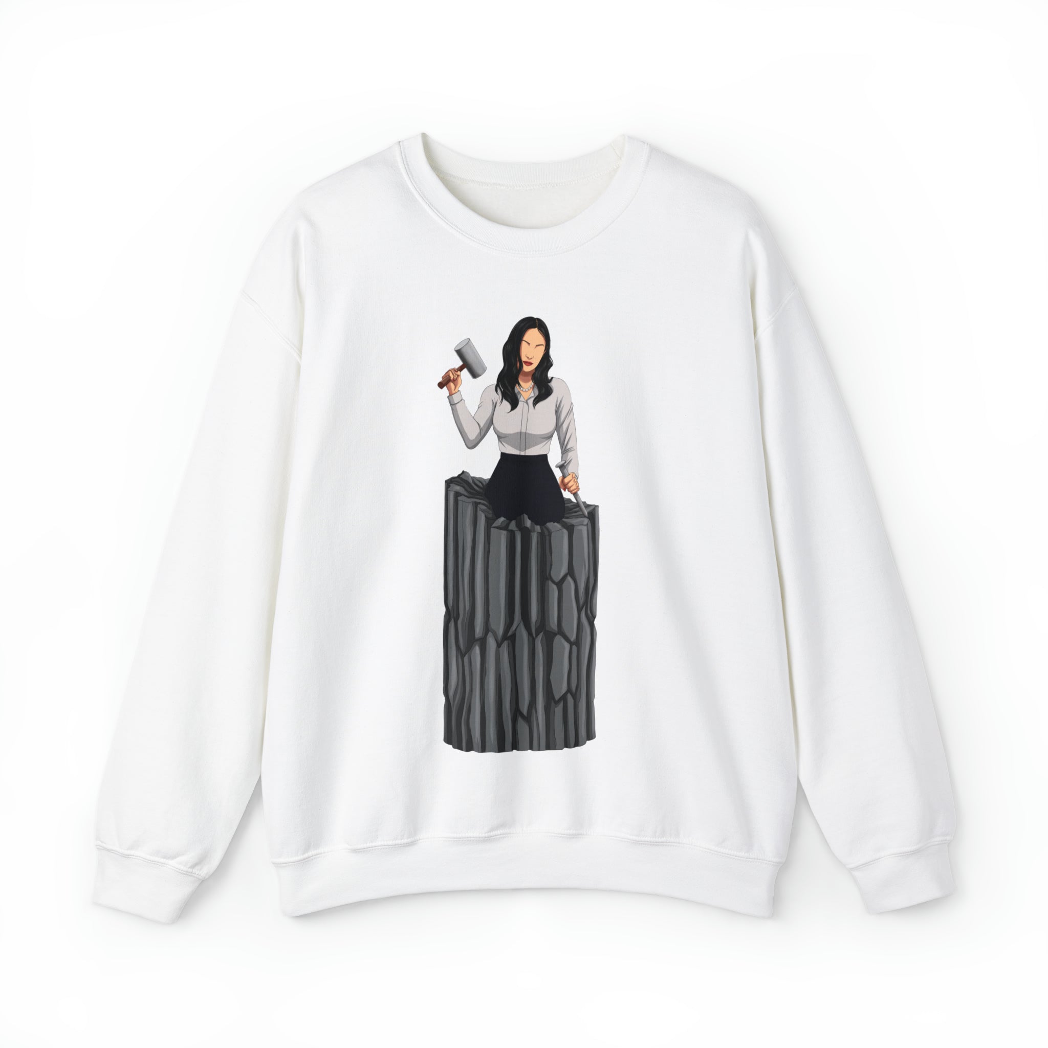 A person working hard to better his/herself - Self-Made Sweatshirt Heavy Blend™ Crewneck - Woman #14