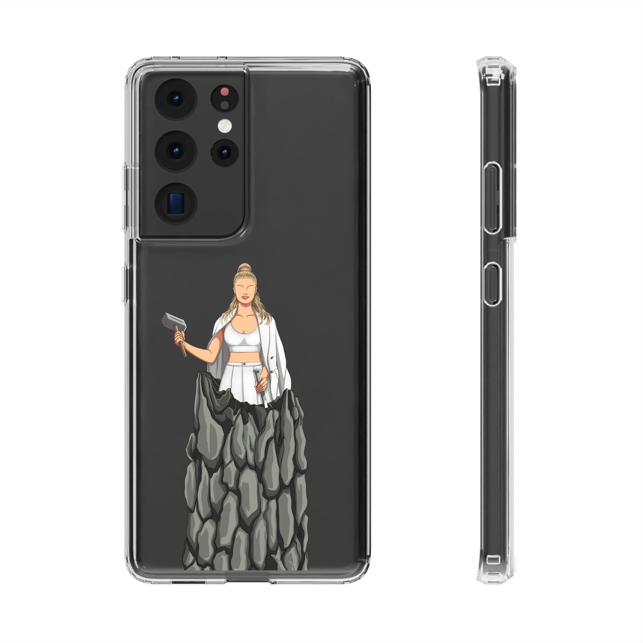 A person working hard to better his/herself - Clear Case - Self-Made Woman #11 - Breakthrough Collection