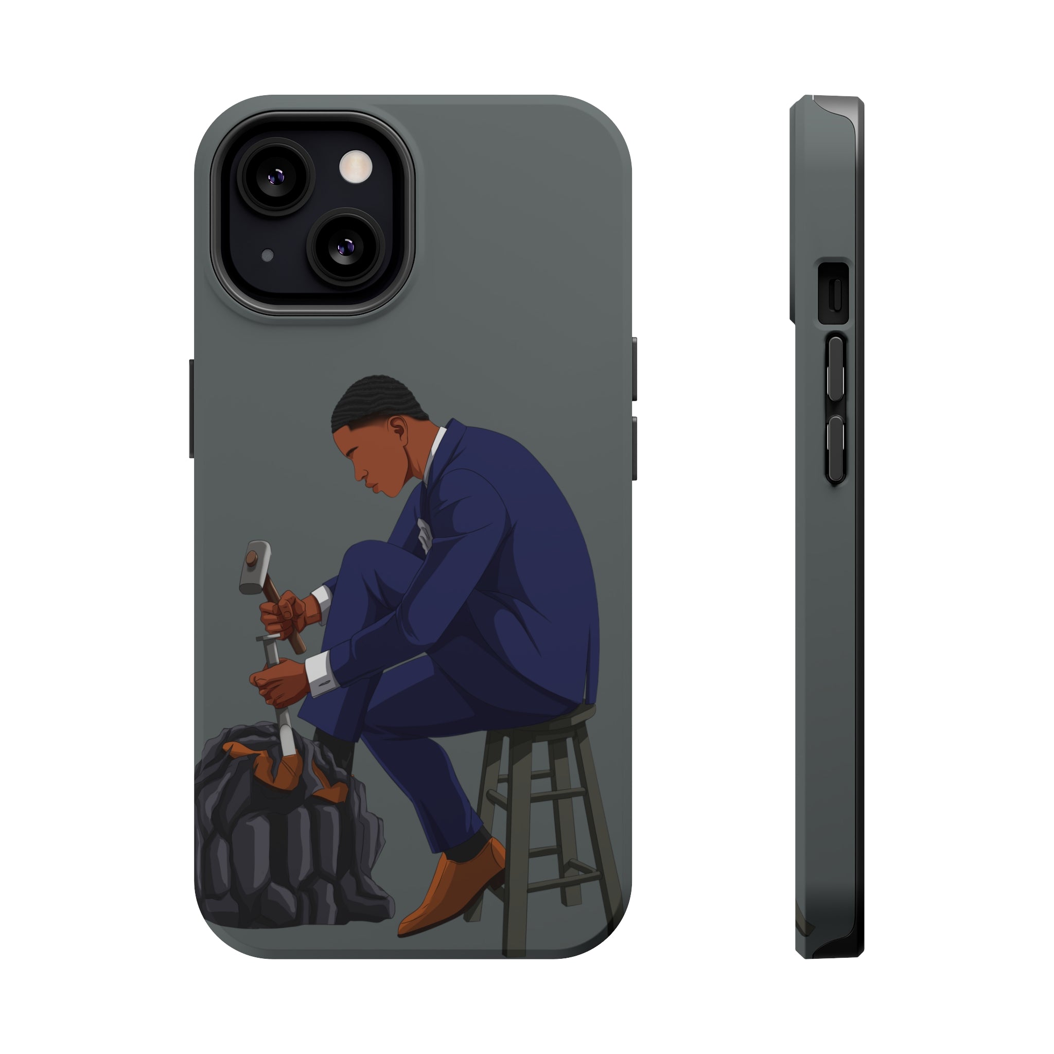 A person working hard to better his/herself - MagSafe Tough Case - Self-Made Man #11 - Breakthrough Collection