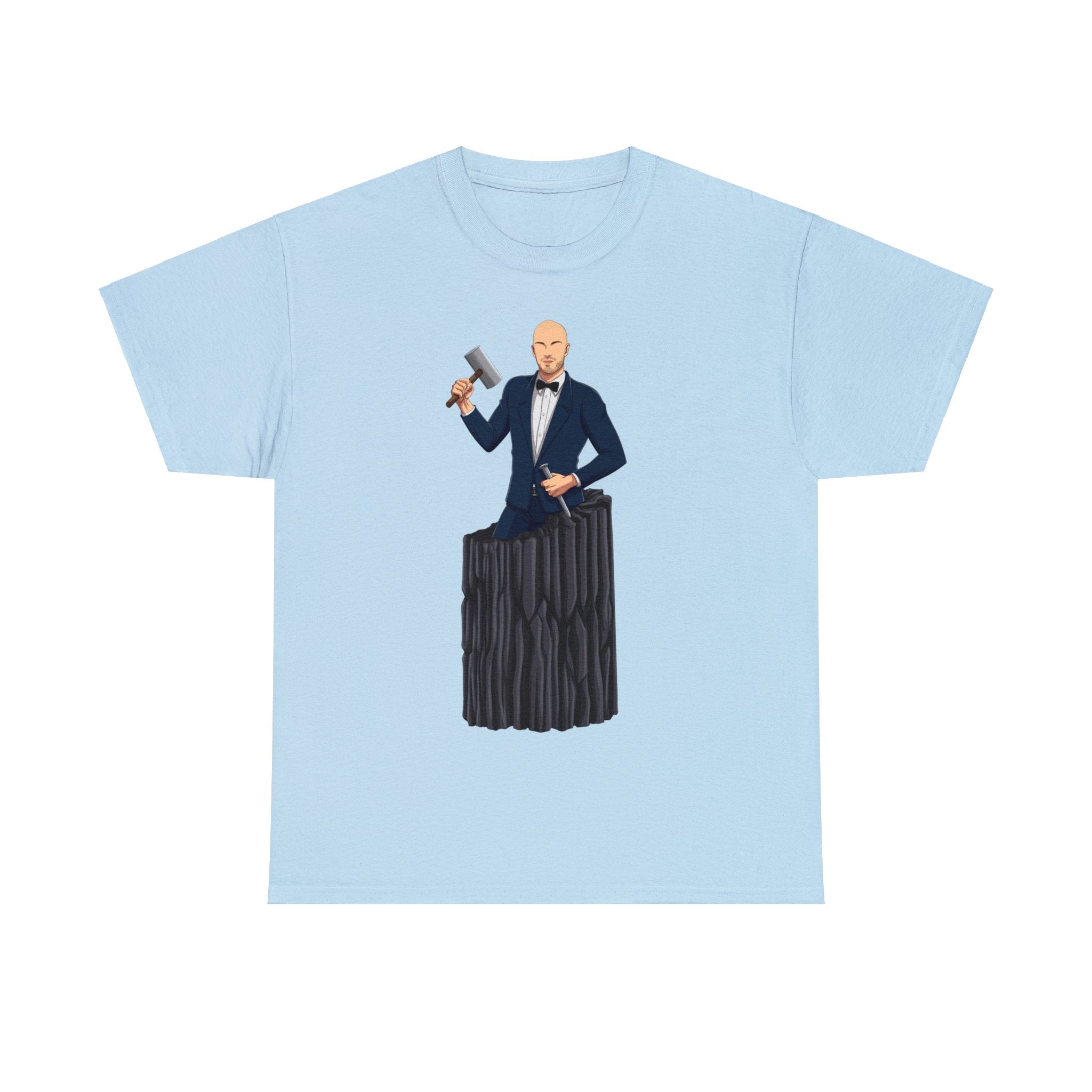 A person working hard to better his/herself - Heavy Cotton Self-Made T-shirt - Man #16