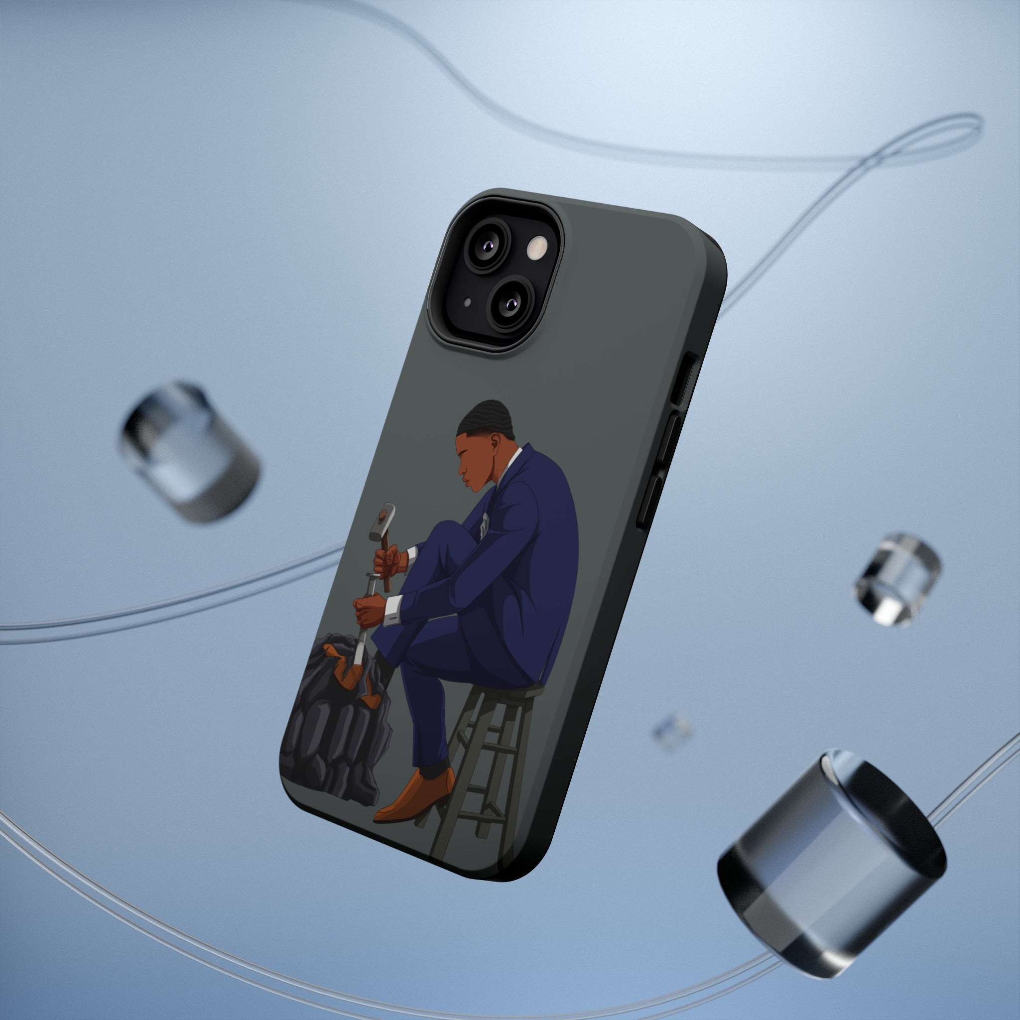 A person working hard to better his/herself - MagSafe Tough Case - Self-Made Man #11 - Breakthrough Collection