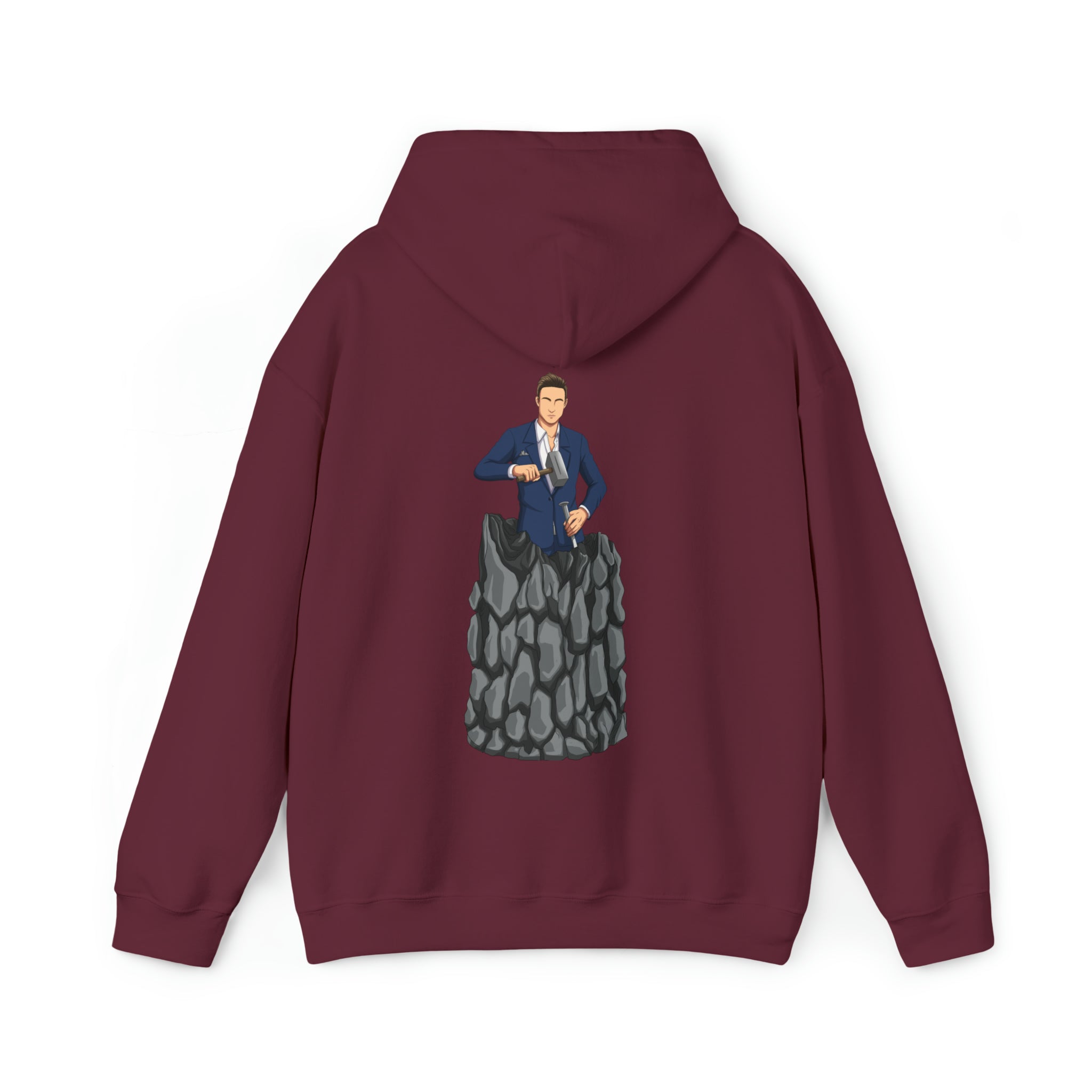 A person working hard to better his/herself - Heavy Blend™ Self-Made Hoodie - Man #5
