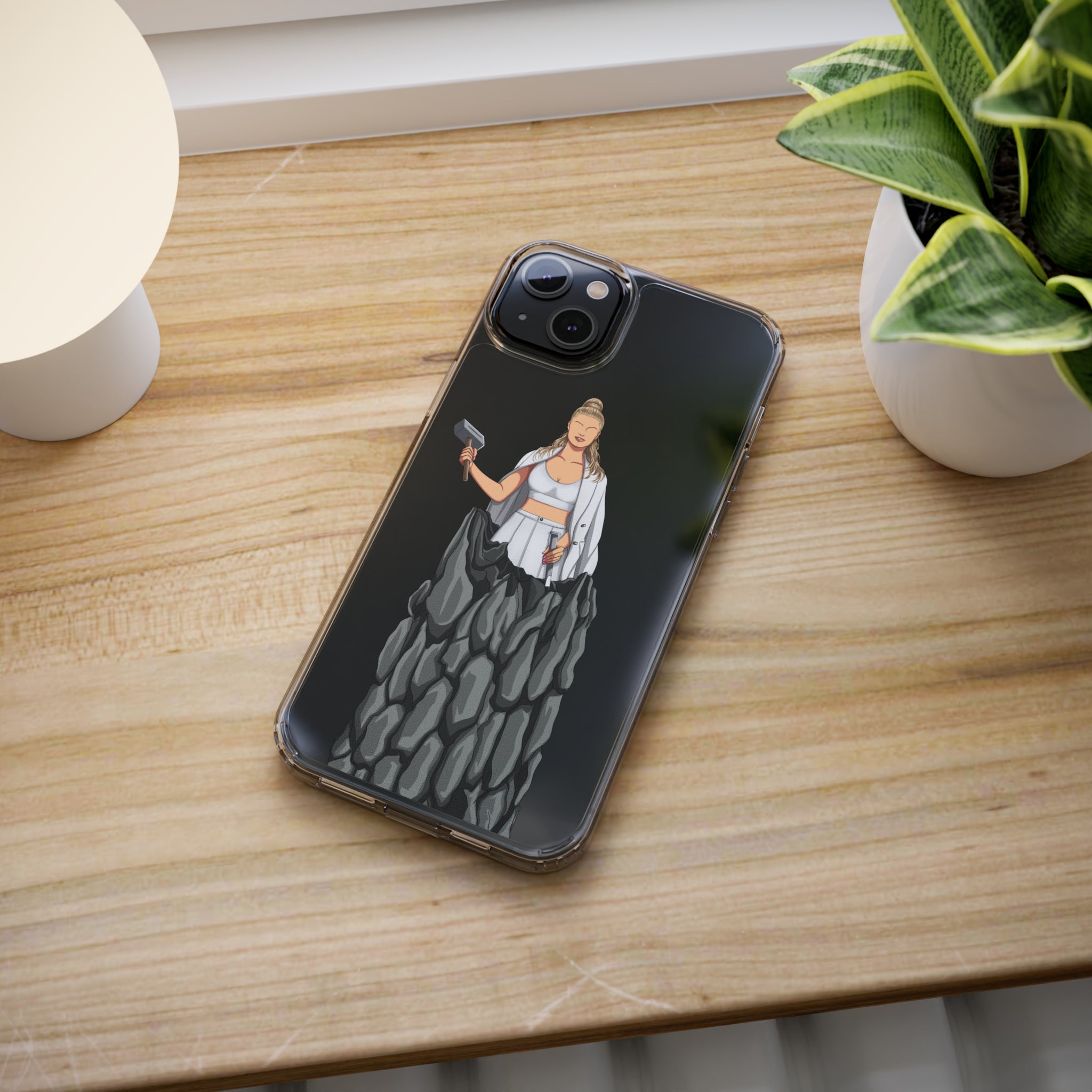 A person working hard to better his/herself - Clear Case - Self-Made Woman #11 - Breakthrough Collection