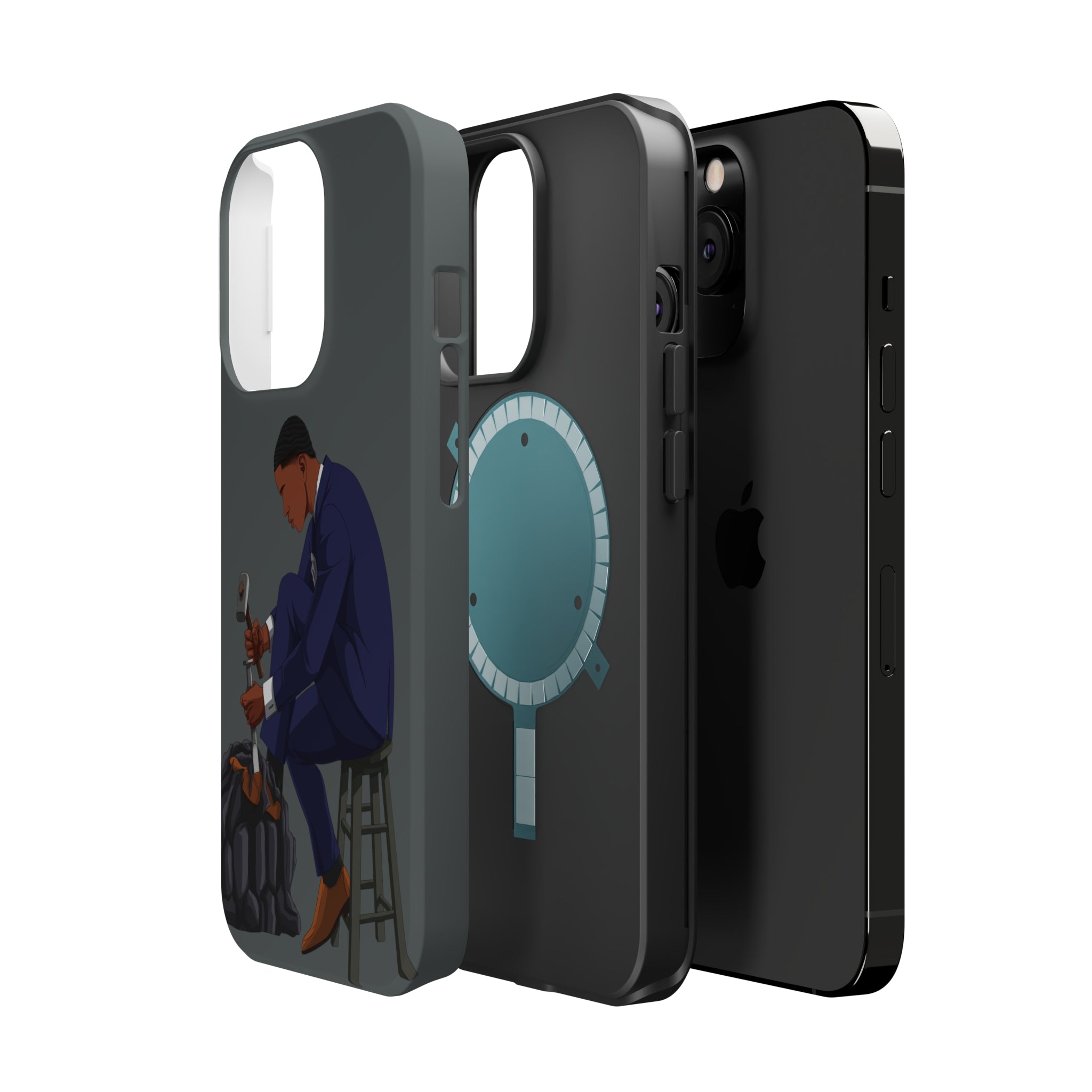 A person working hard to better his/herself - MagSafe Tough Case - Self-Made Man #11 - Breakthrough Collection