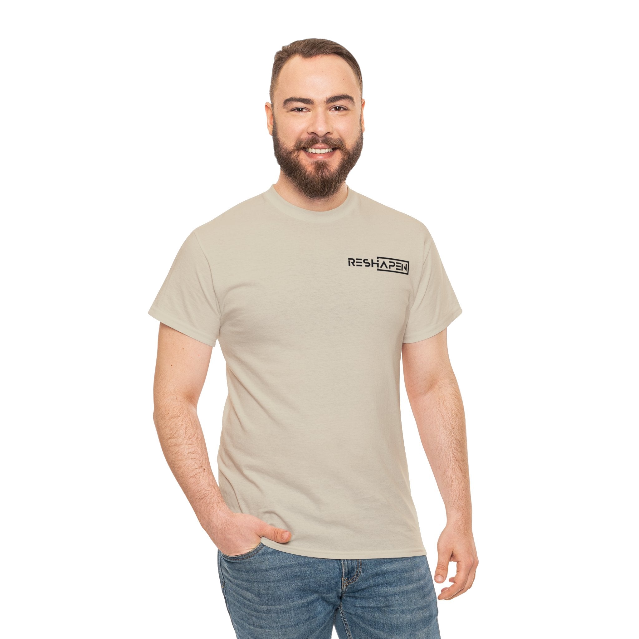 A person working hard to better his/herself - Heavy Cotton Self-Made T-shirt - Reshapen