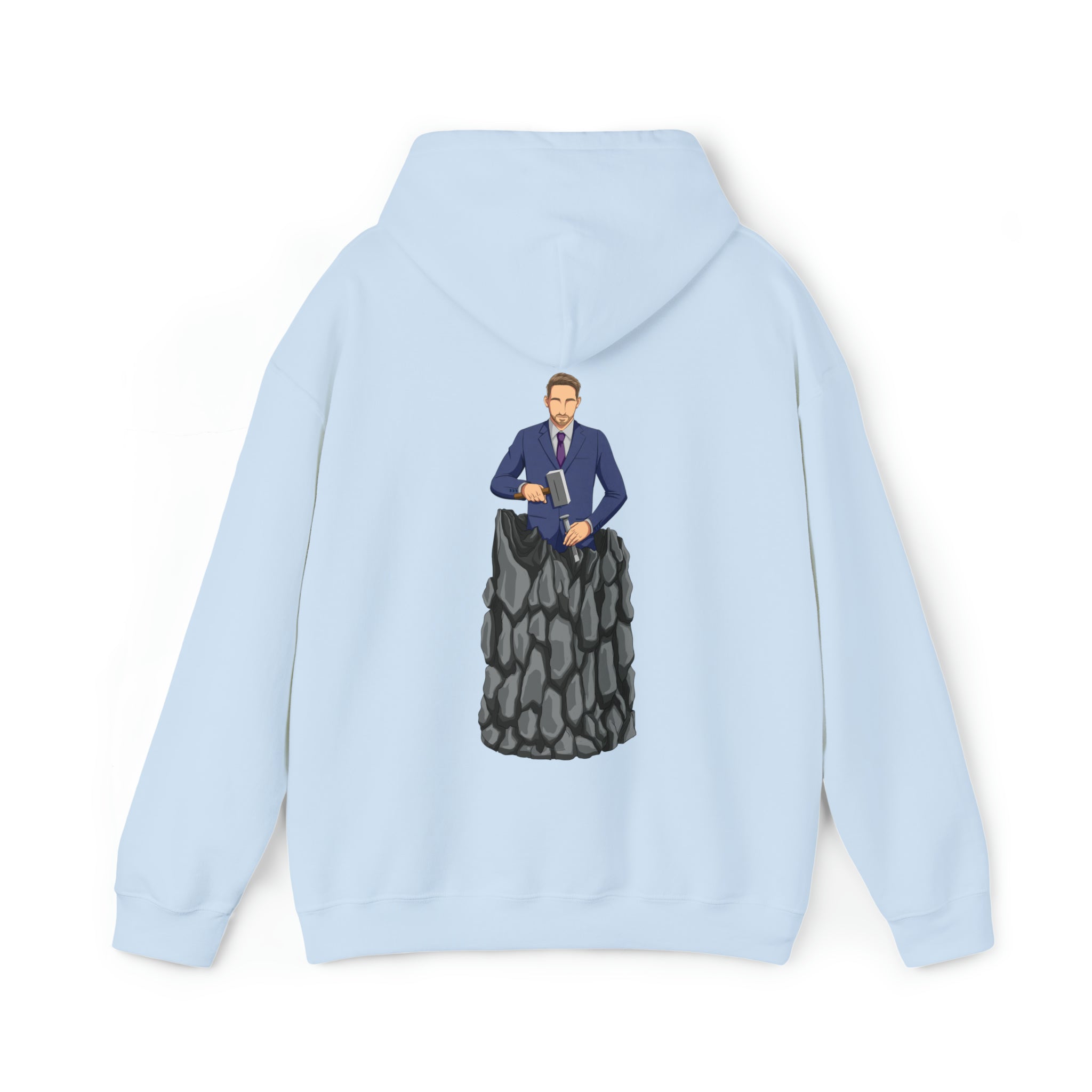 A person working hard to better his/herself - Heavy Blend™ Self-Made Hoodie - Man #8 - Breakthrough Collection