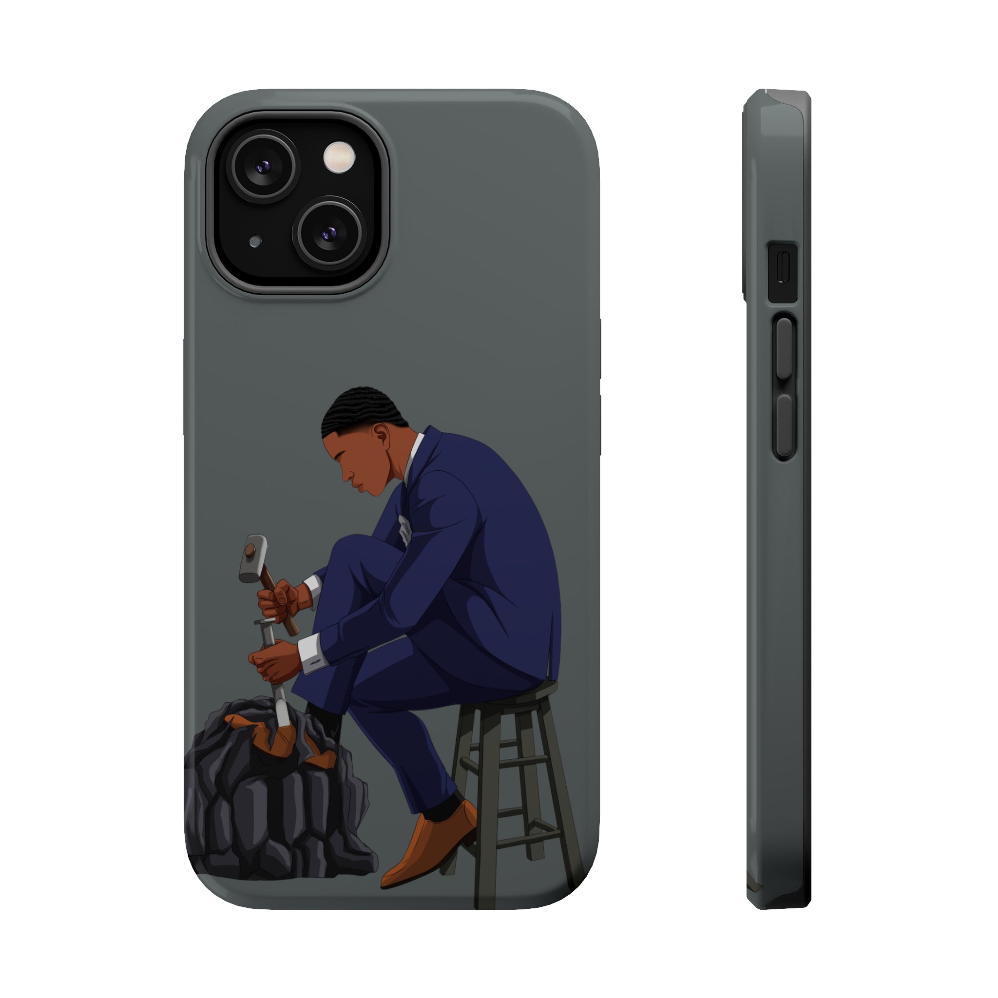 A person working hard to better his/herself - MagSafe Tough Case - Self-Made Man #11 - Breakthrough Collection