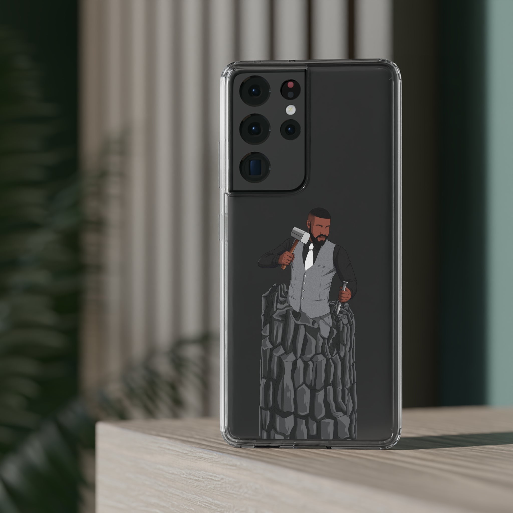 A person working hard to better his/herself - Clear Case - Self-Made Man #6 - Breakthrough Collection