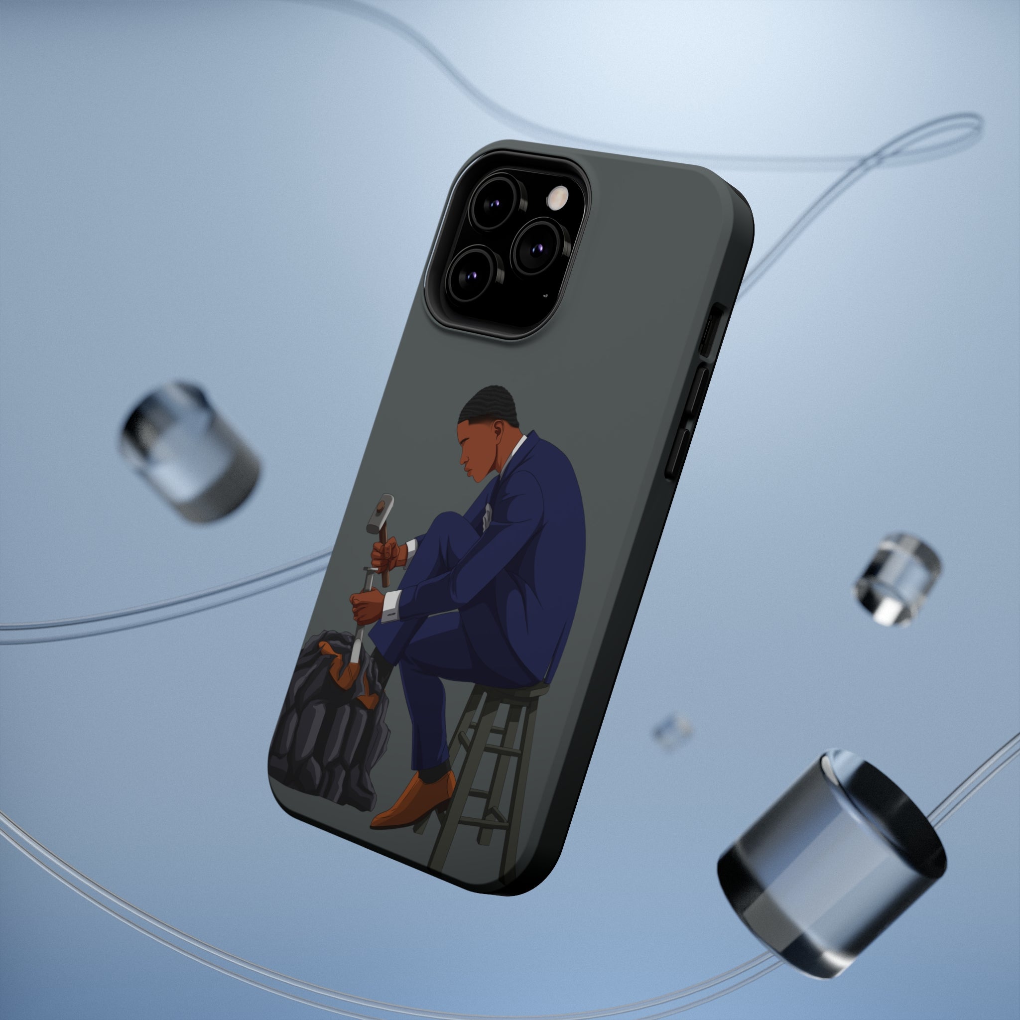 A person working hard to better his/herself - MagSafe Tough Case - Self-Made Man #11 - Breakthrough Collection