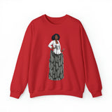 A person working hard to better his/herself - Self-Made Sweatshirt Heavy Blend™ Crewneck - woman #12 - Breakthrough Collection