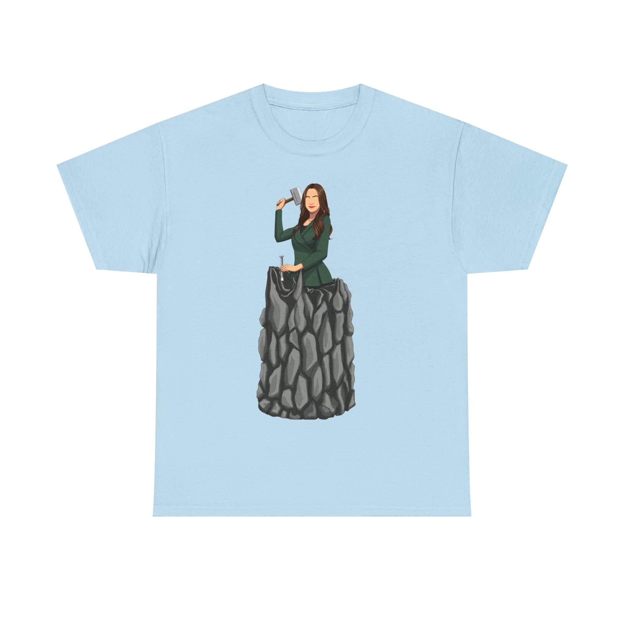 A person working hard to better his/herself - Heavy Cotton Self-Made T-shirt - self-made woman #5 - Breakthrough Collection