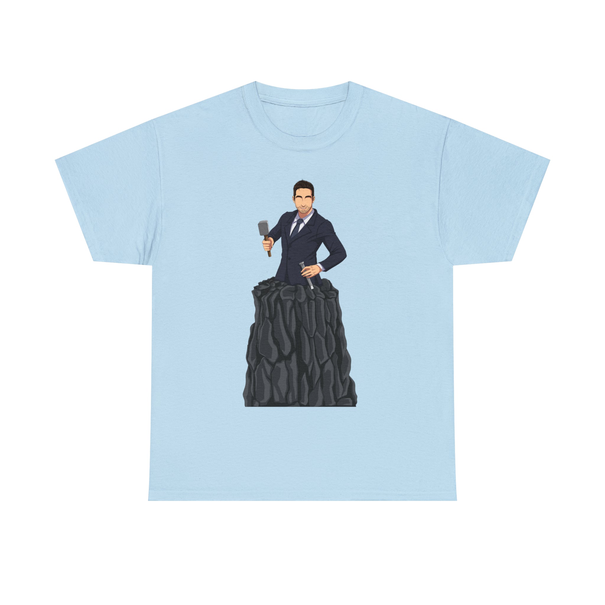 A person working hard to better his/herself - Heavy Cotton Self-Made T-shirt - Self-Made Man #3 - Breakthrough Collection
