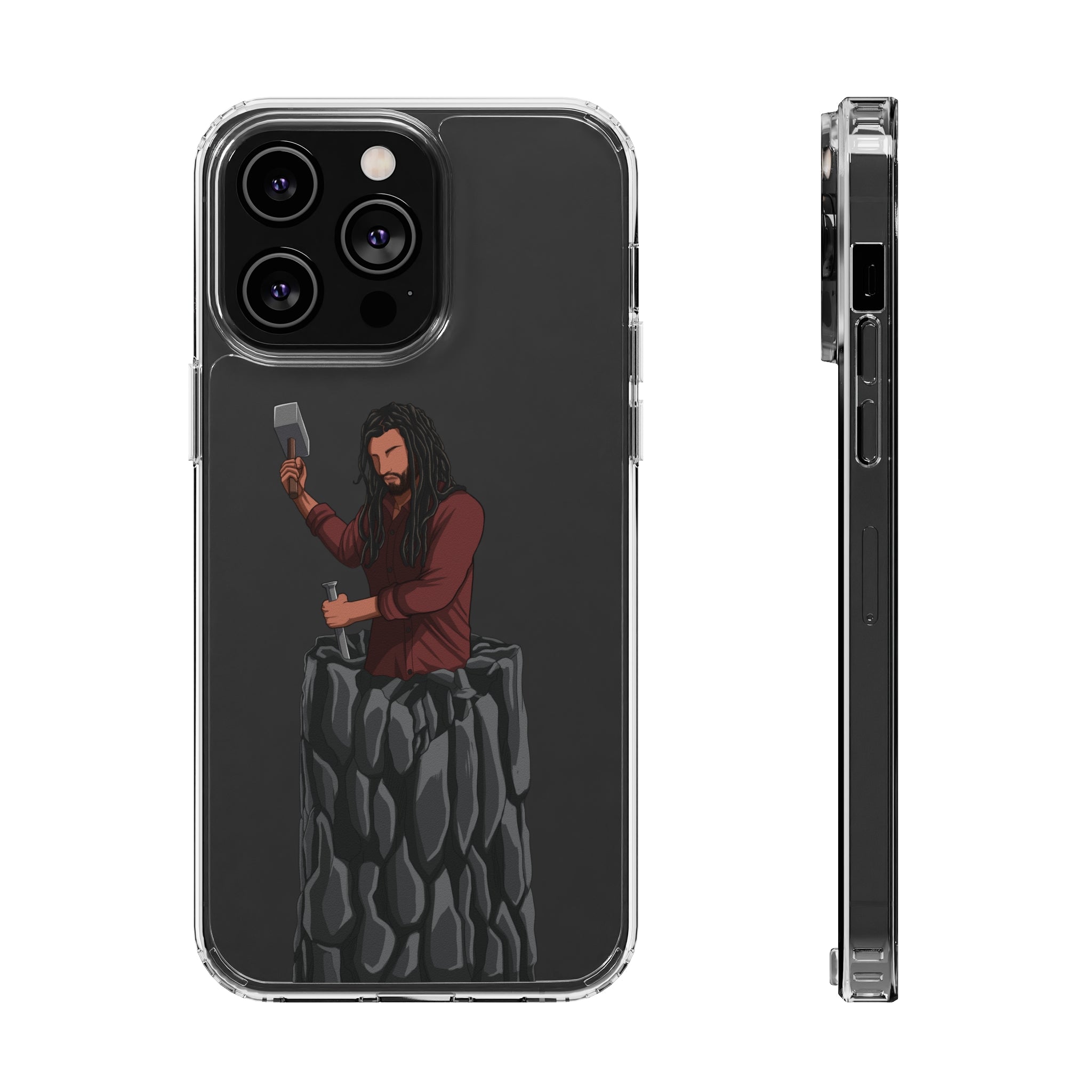 A person working hard to better his/herself - Clear Case - Self-Made Man #2 - Breakthrough Collection
