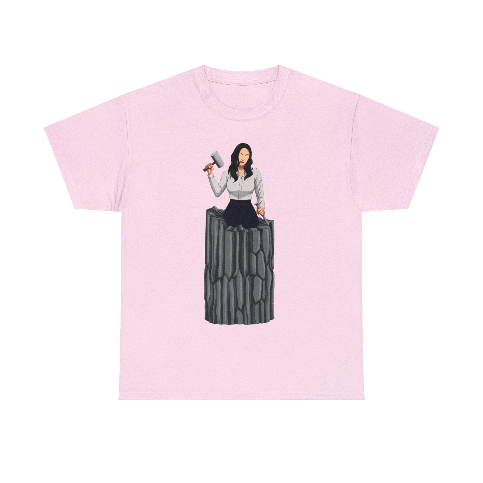 A person working hard to better his/herself - Heavy Cotton Self-Made T-shirt - Woman #14