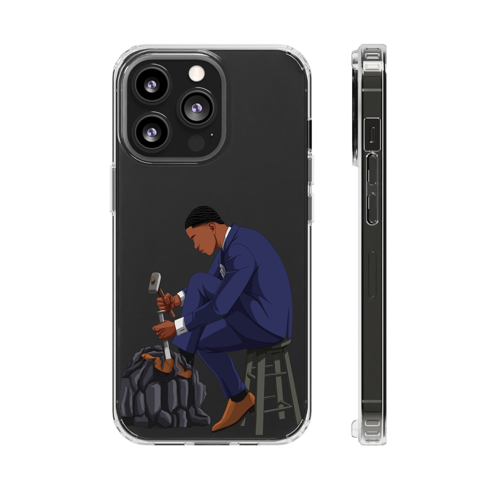 A person working hard to better his/herself - Clear Case - Self-Made Man #11 - Breakthrough Collection