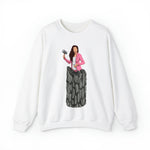 A person working hard to better his/herself - Self-Made Sweatshirt Heavy Blend™ Crewneck - woman #13 - Breakthrough Collection