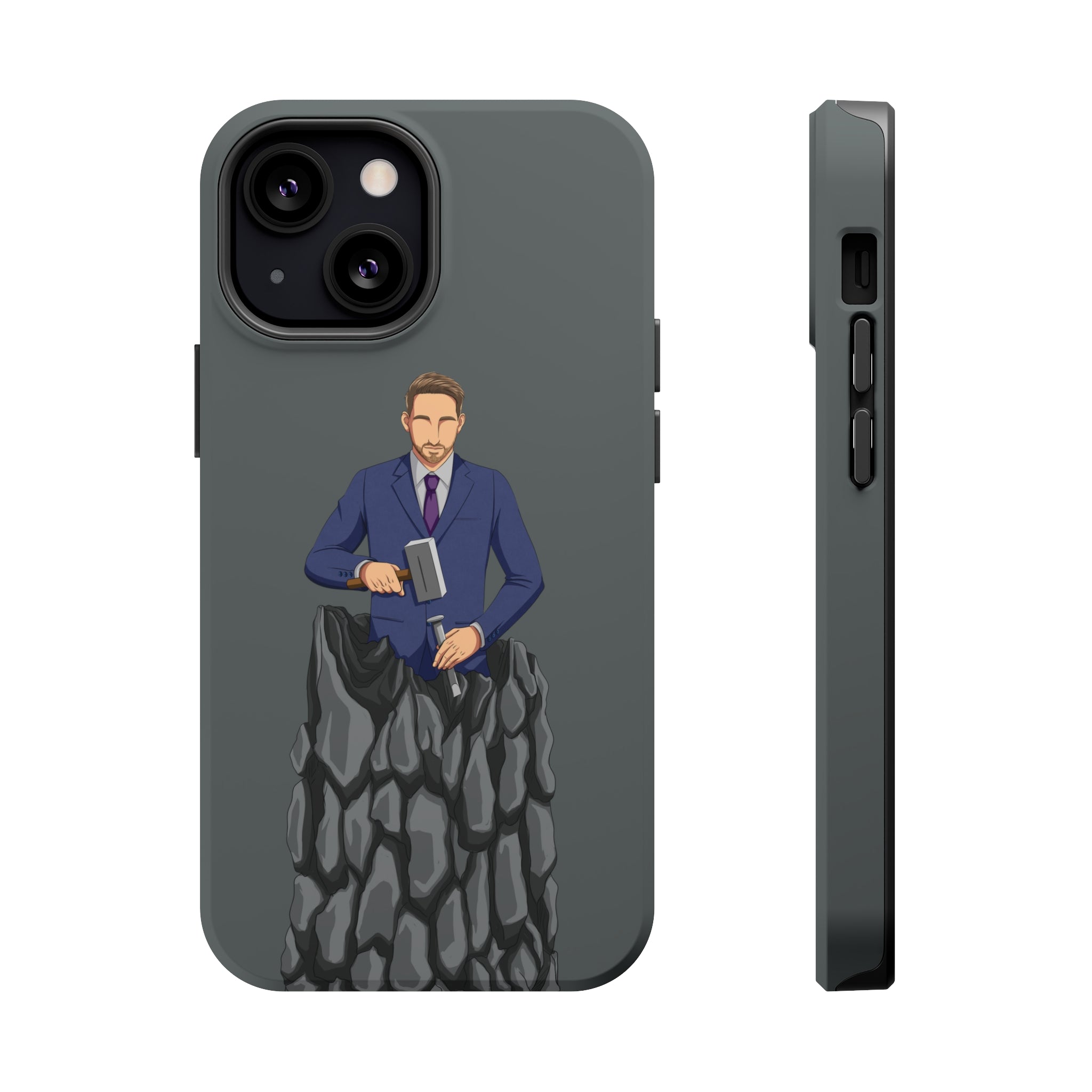 A person working hard to better his/herself - MagSafe Tough Case - Self-Made Man #8 - Breakthrough Collection